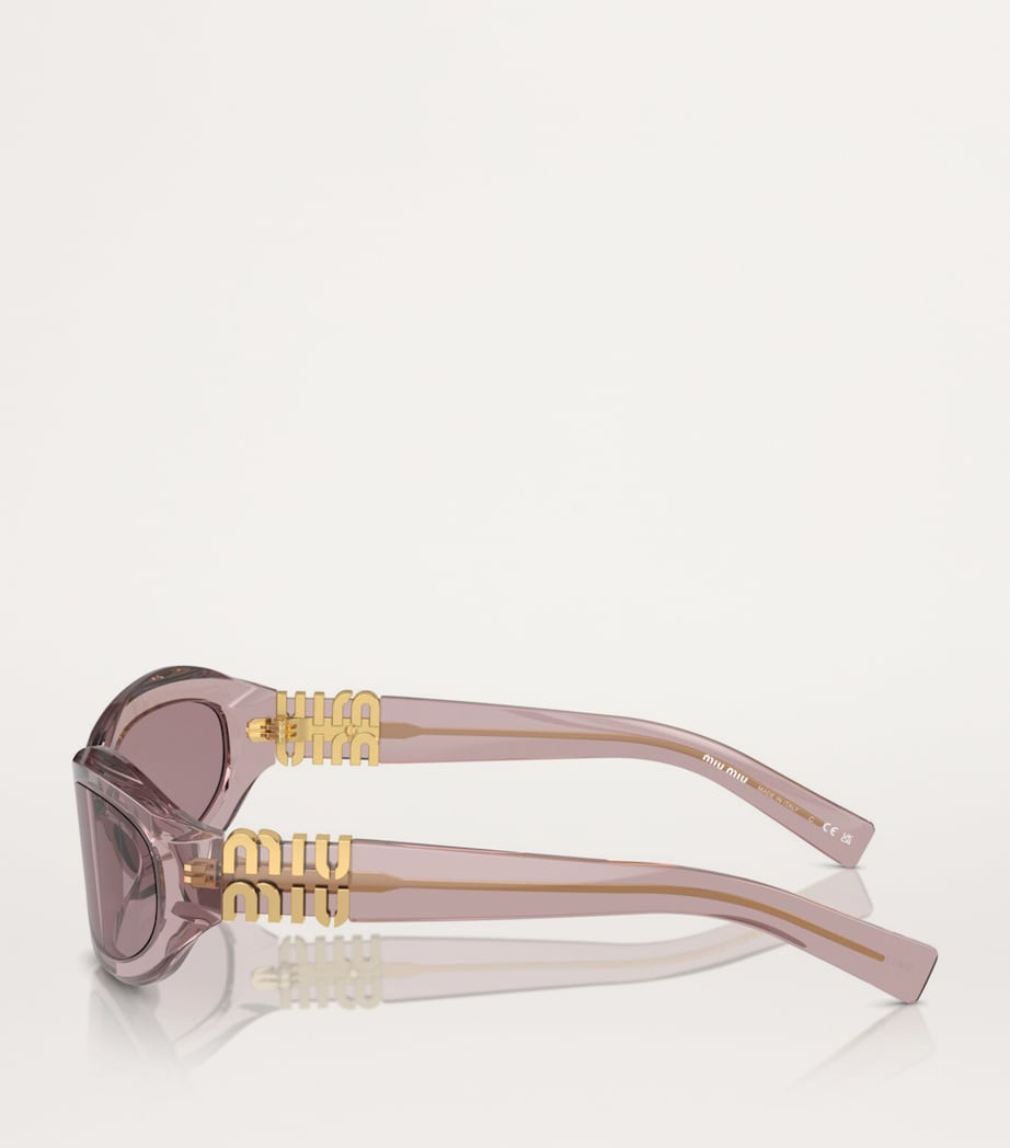 Acetate Oval MU14ZS Sunglasses 12W20I Image 3