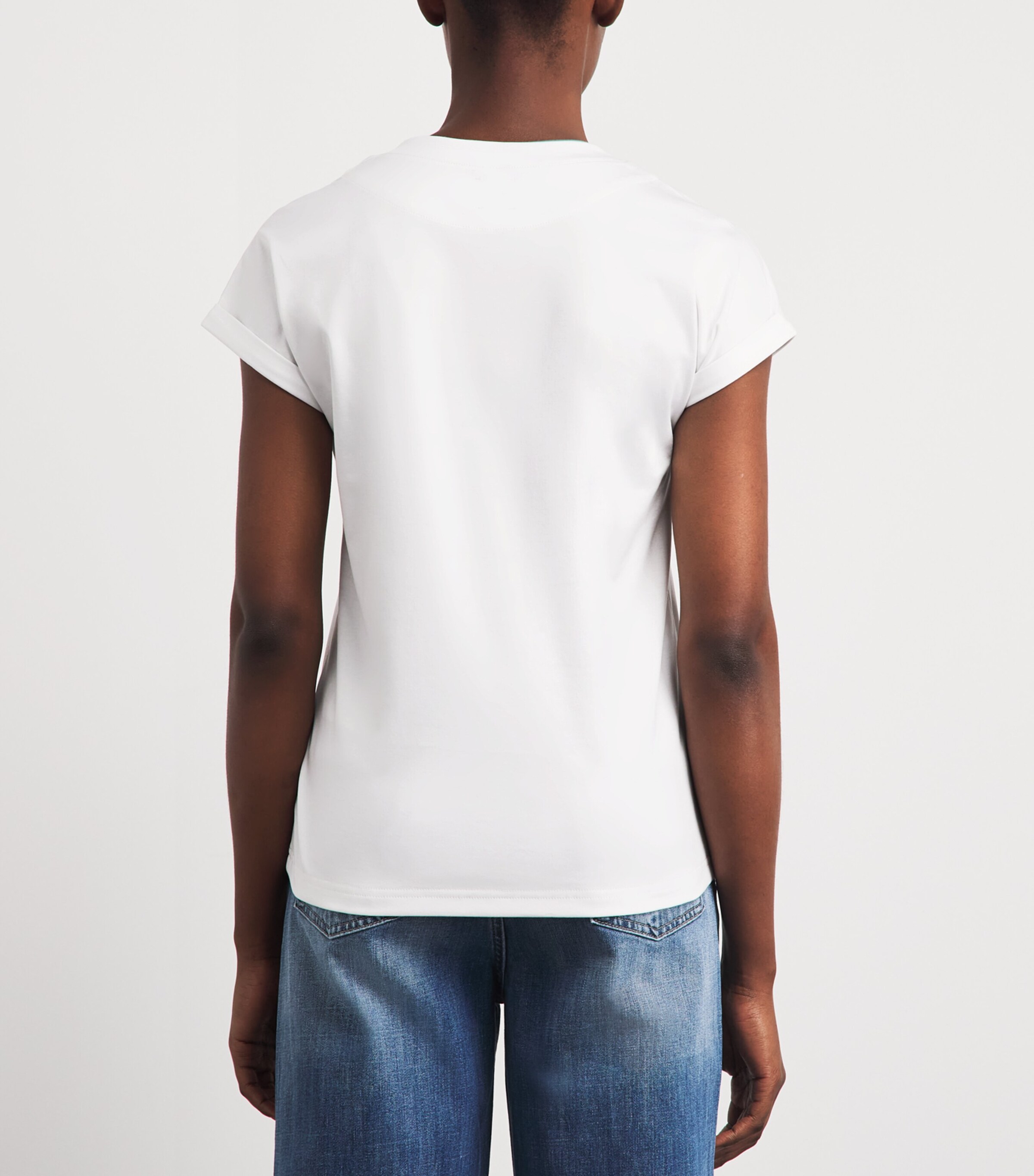 Eleventy Womens Cotton Layered T-Shirt Bianco, Giada Image 5