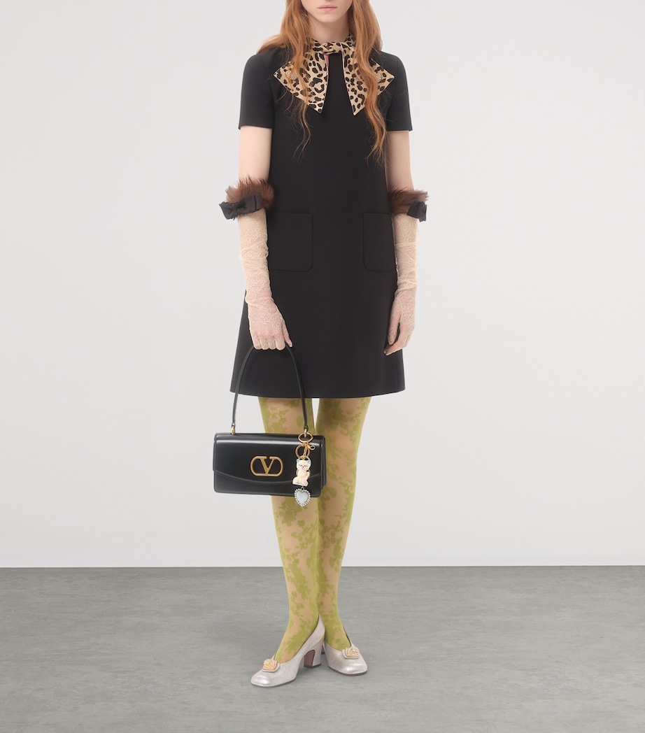 Wool-Silk Leopard-Tie Mini Dress BNH Image 3