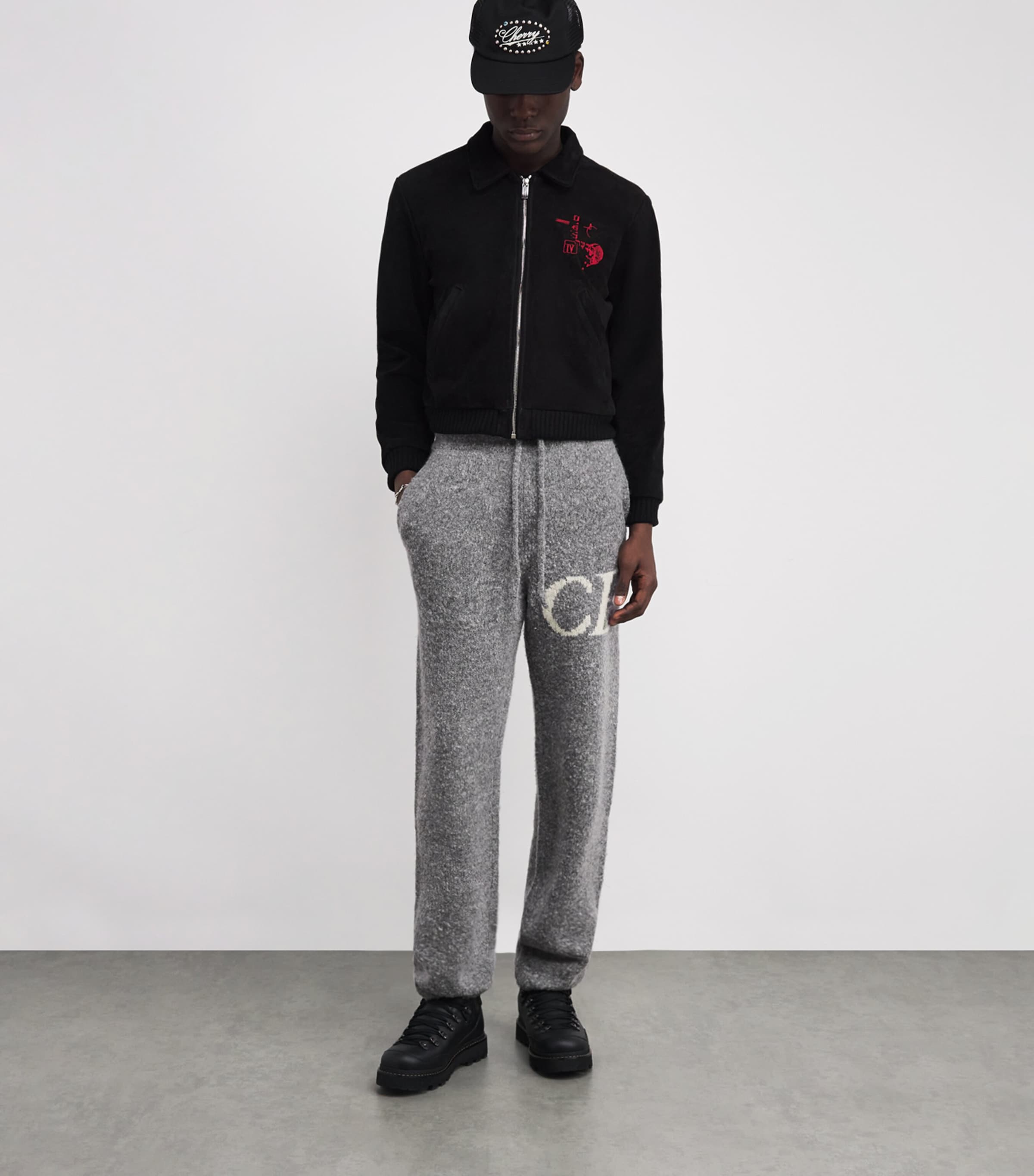 Wool-Blend Logo Sweatpants GREY MARL 210 Image 2