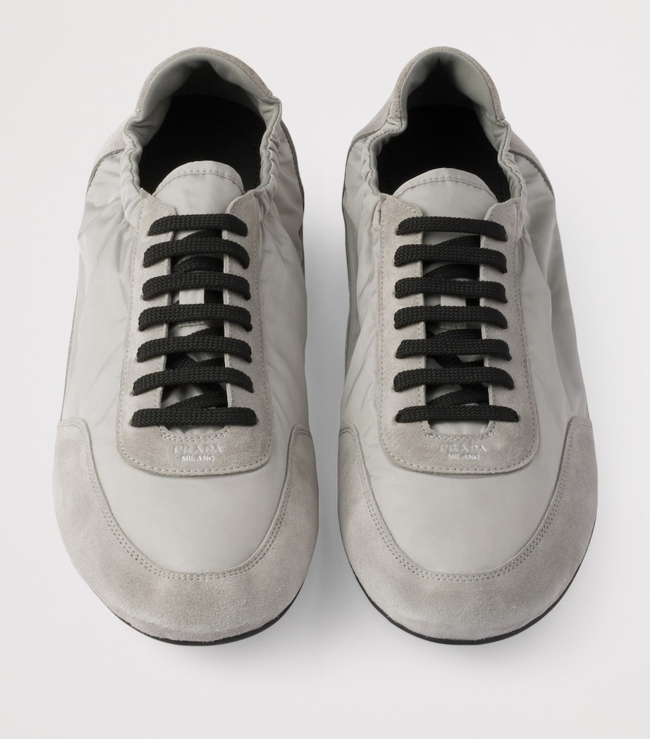 Re-Nylon and Suede Collapse Sneakers F0424 Image 3