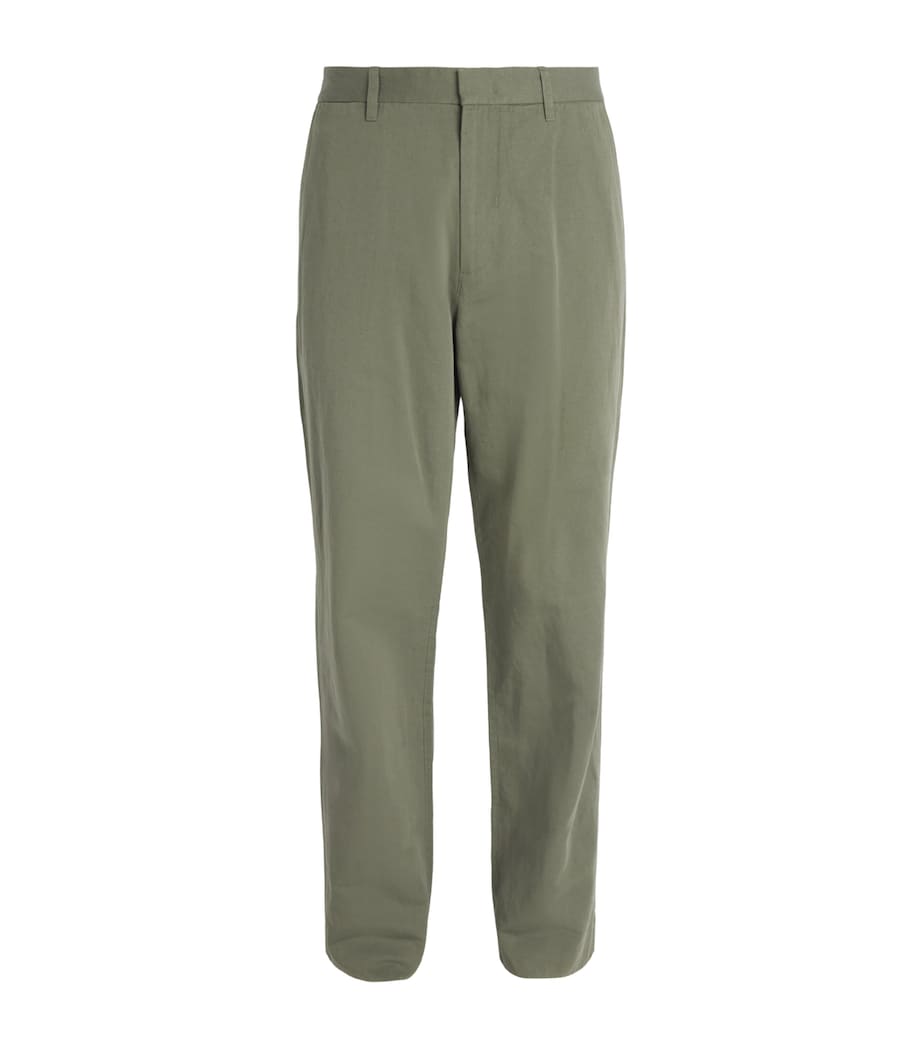 Vince Mens Cotton-Linen Louie Chinos Coulter Green Image 1