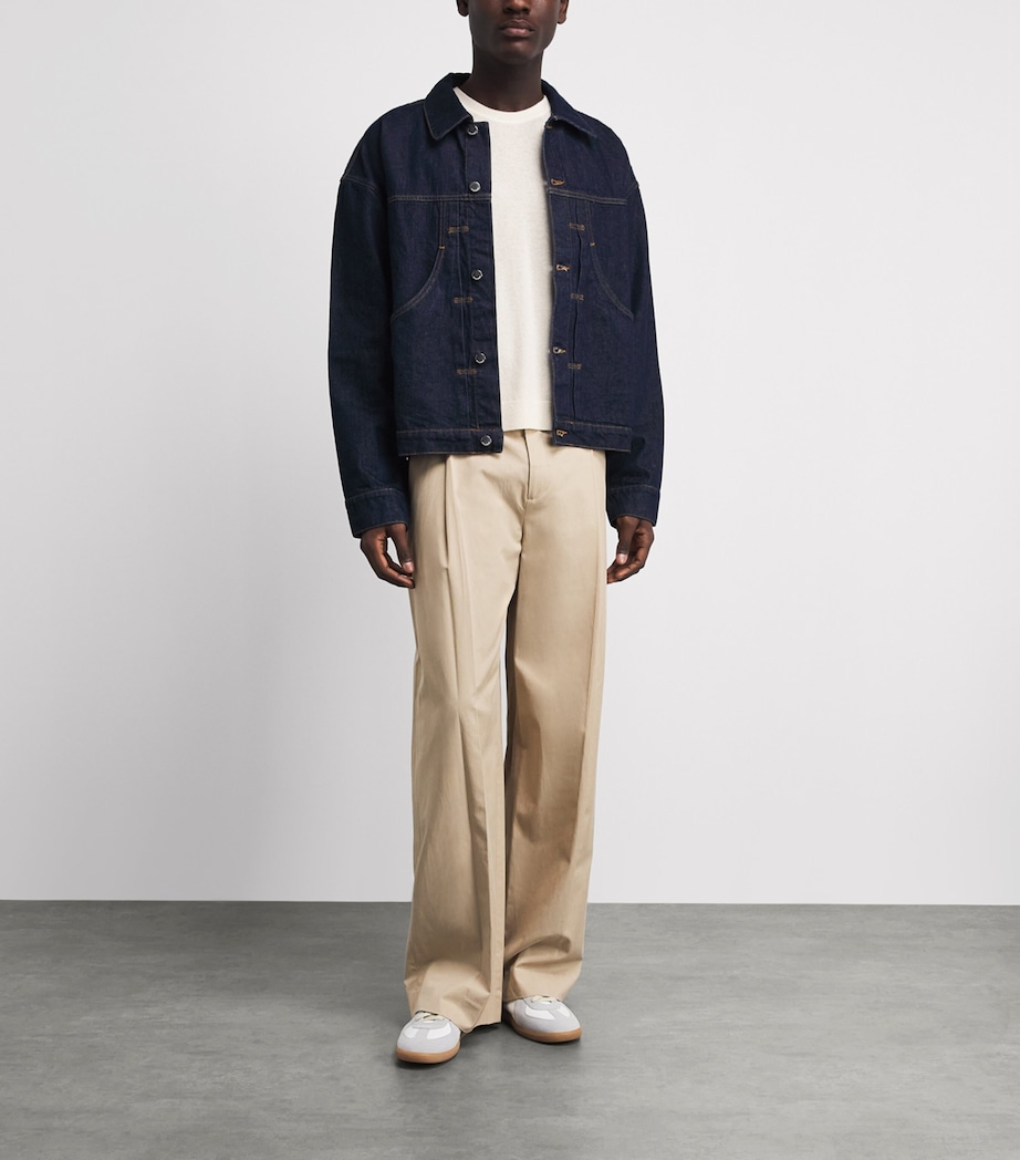 FRAME Mens Wool-Cashmere Crew-Neck Sweater Offwhite Image 2