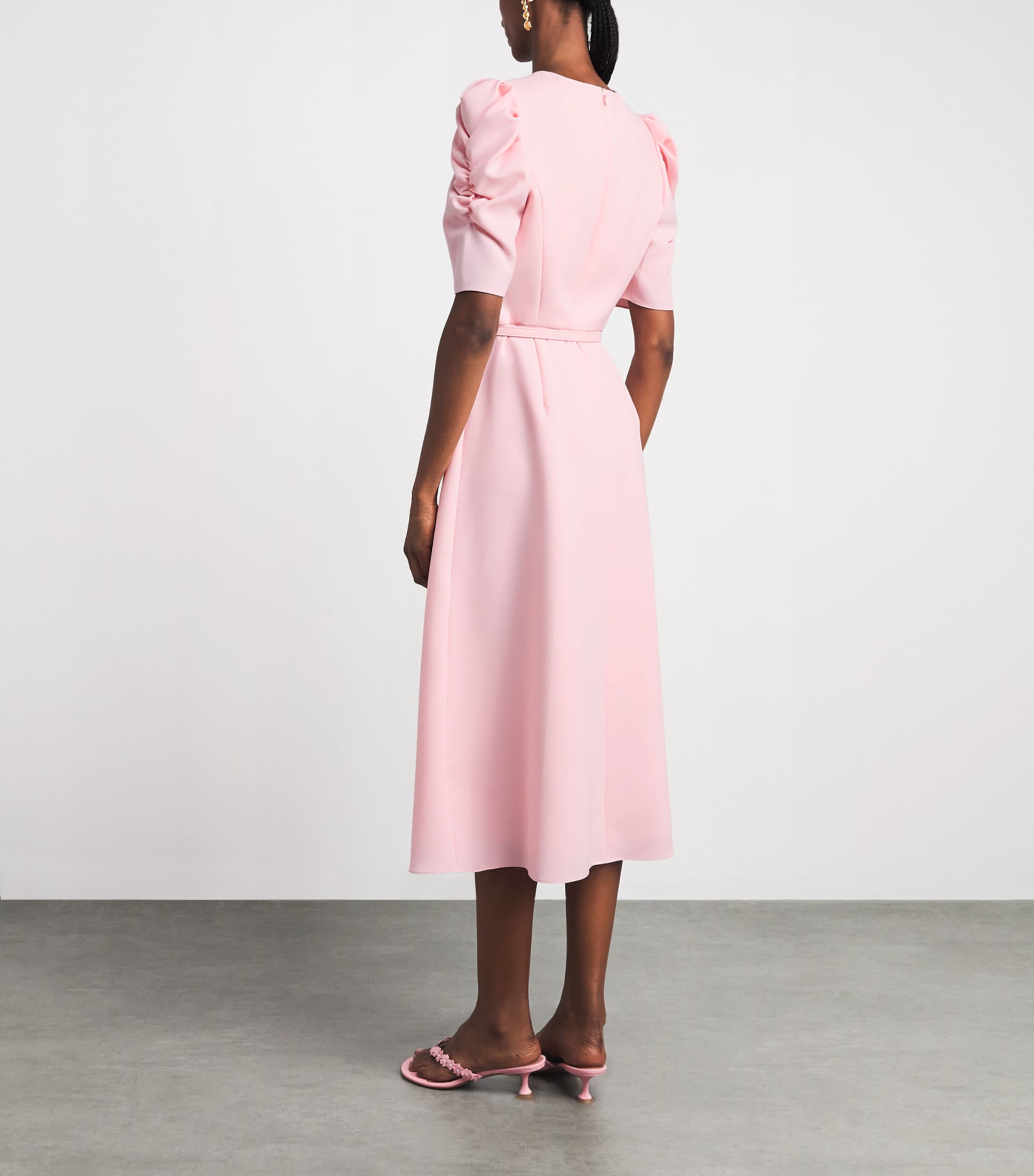 Carolina Herrera Womens Crepe Midi Dress Rosewater Image 4