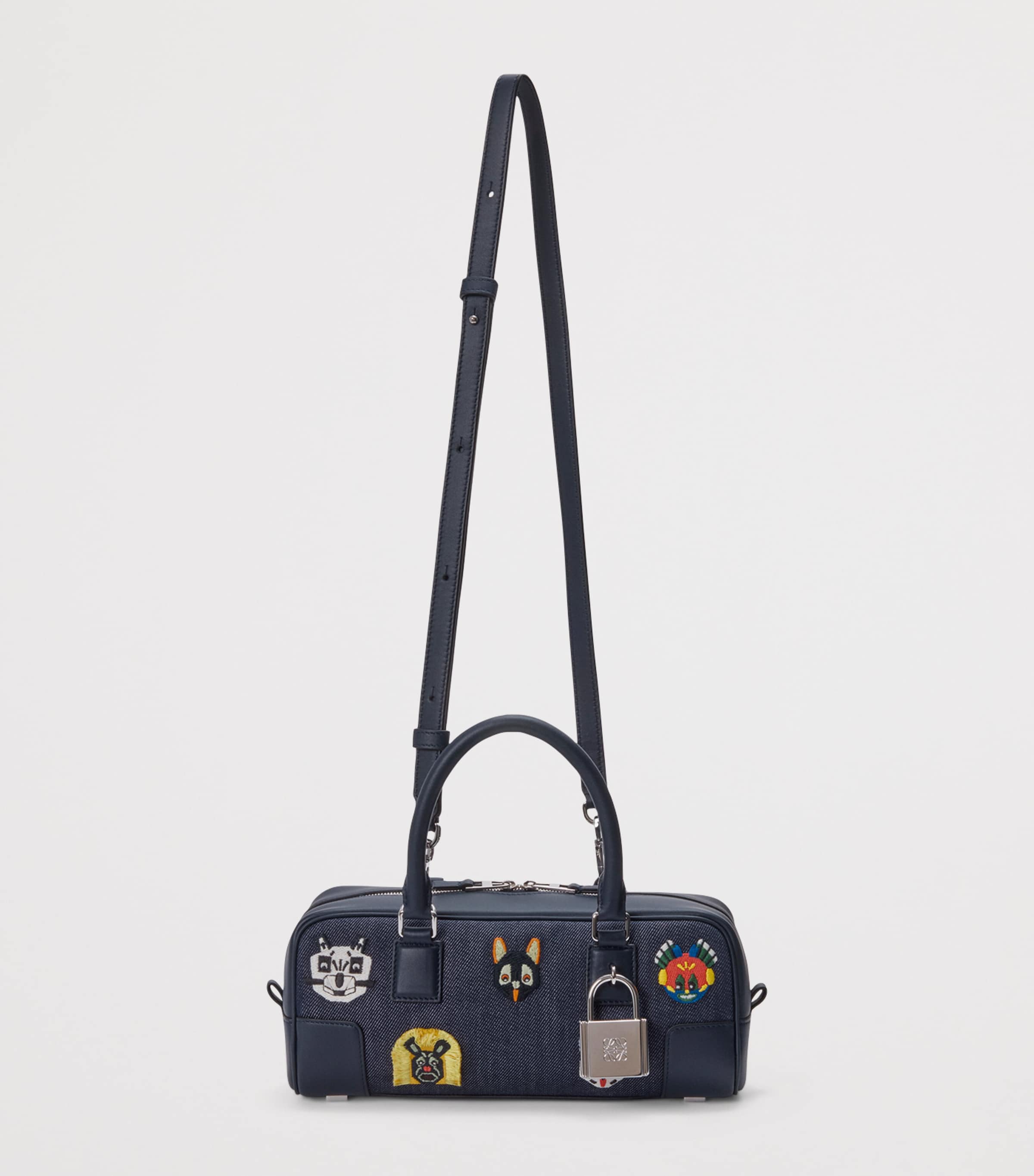 x Louis Wain Denim Amazona 23 Top Handle Bag BLUE Image 5