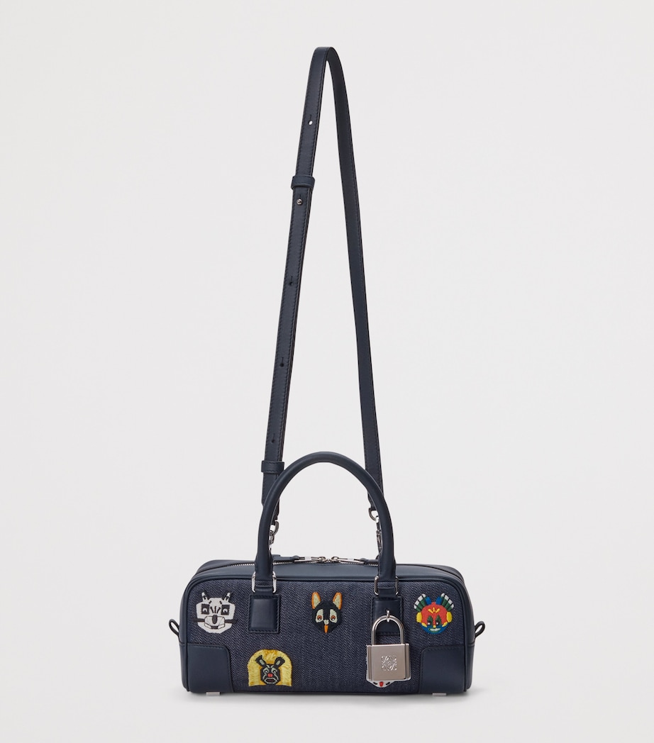 x Louis Wain Denim Amazona 23 Top Handle Bag BLUE Image 5