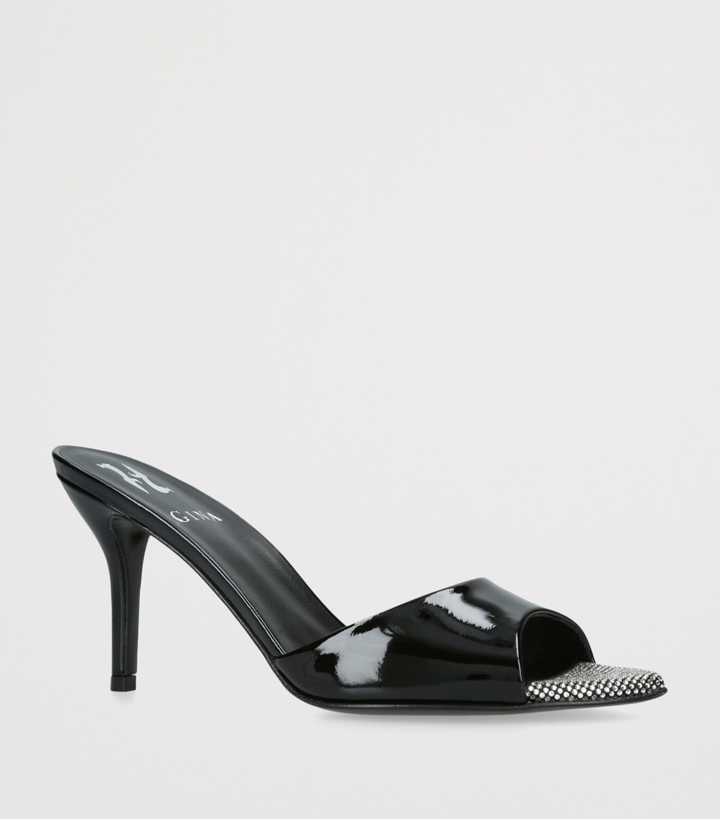Gina Leather Marmont Heeled Mules 85 Black Image 3