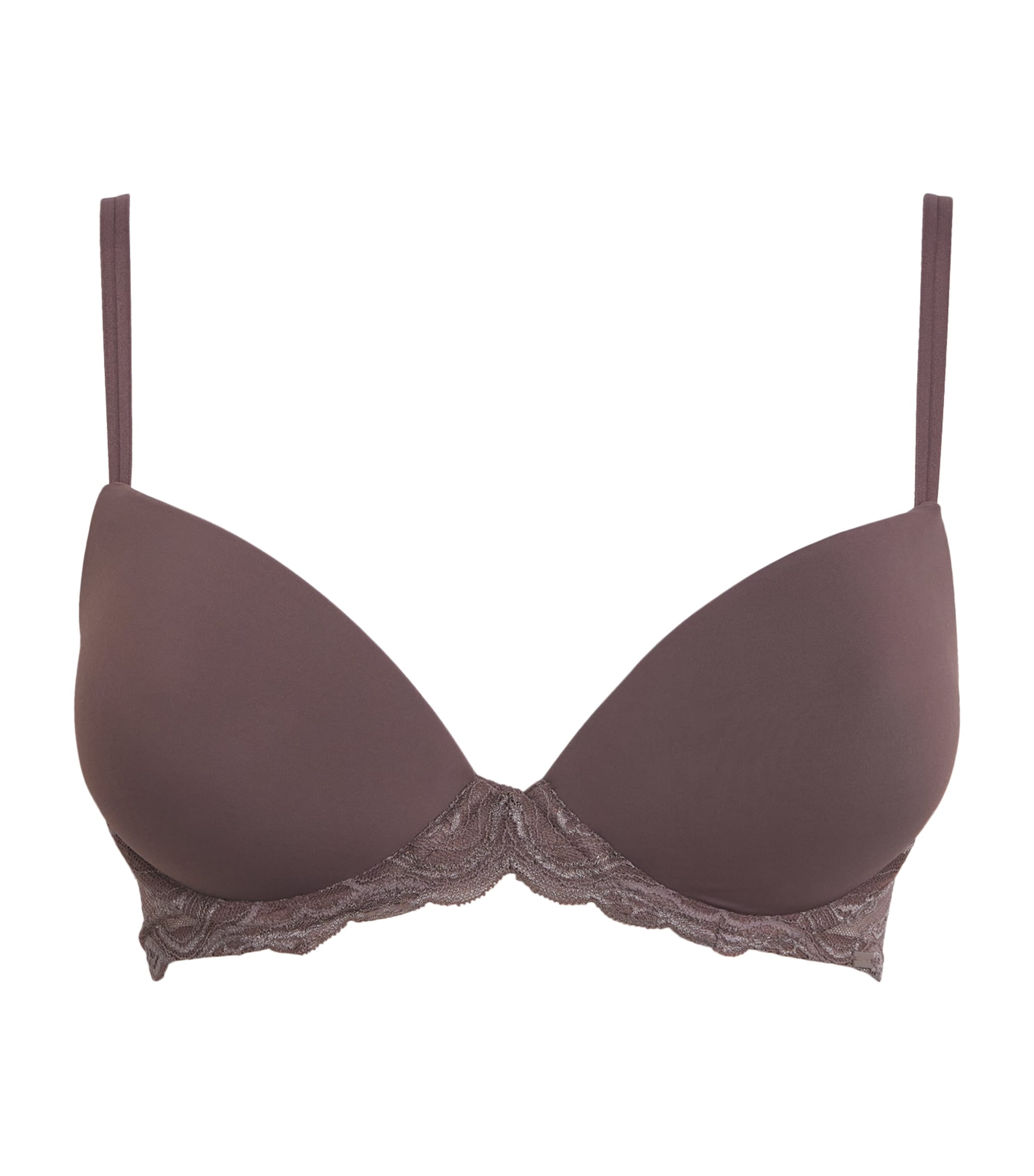 Calvin Klein Womens Lace Sensual Stretch Lift Demi Bra Pjs/botanical Brown Image 1