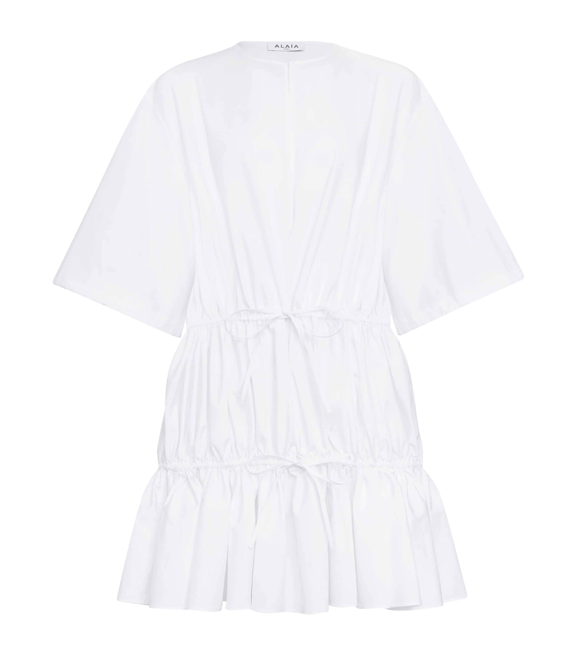 Alaïa Cotton Poplin Mini Dress | Harrods US