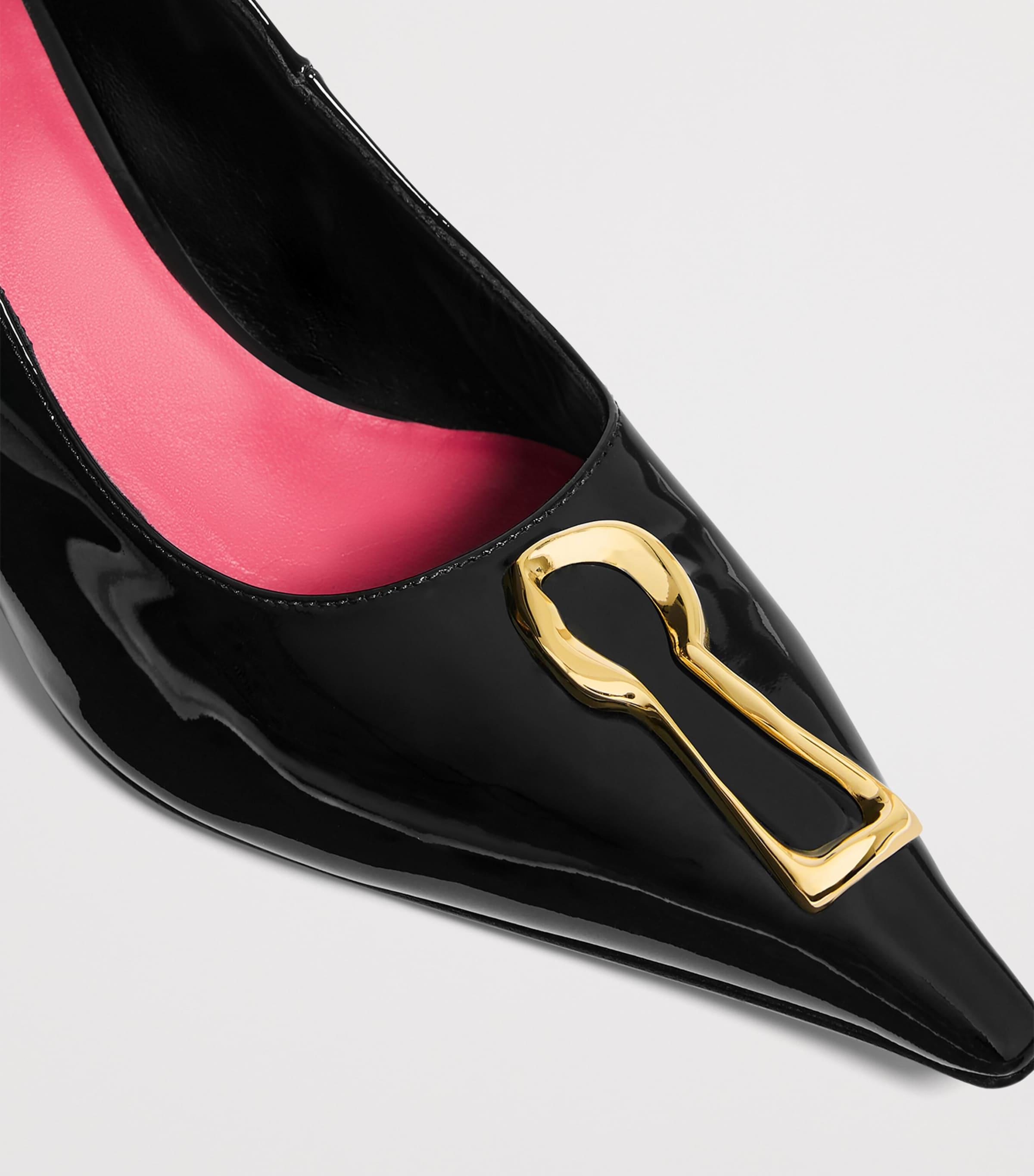Schiaparelli Patent Leather Keyhole Pumps 60 Black Image 6