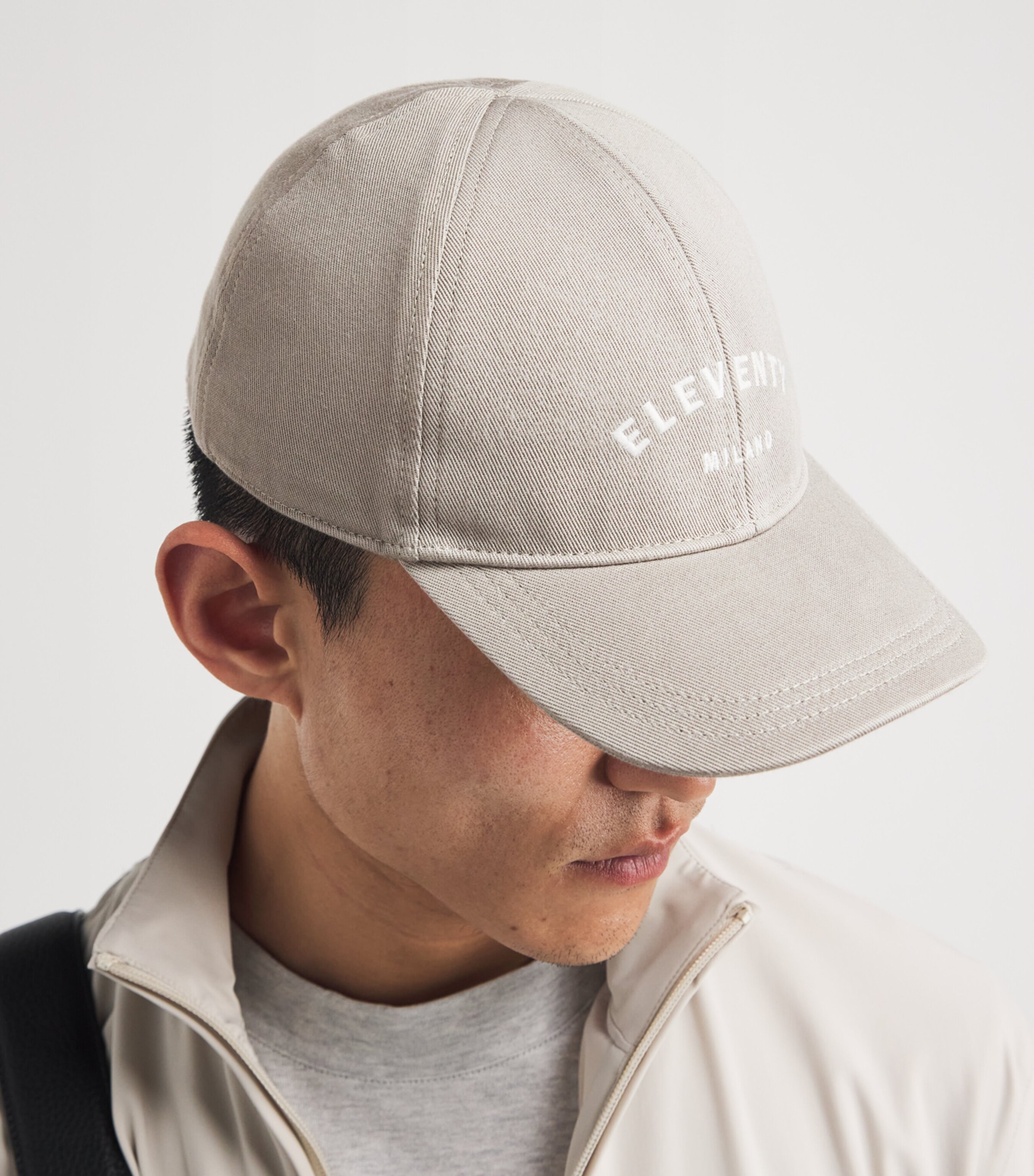 Eleventy Cotton Logo Baseball Cap Military Green Image 2