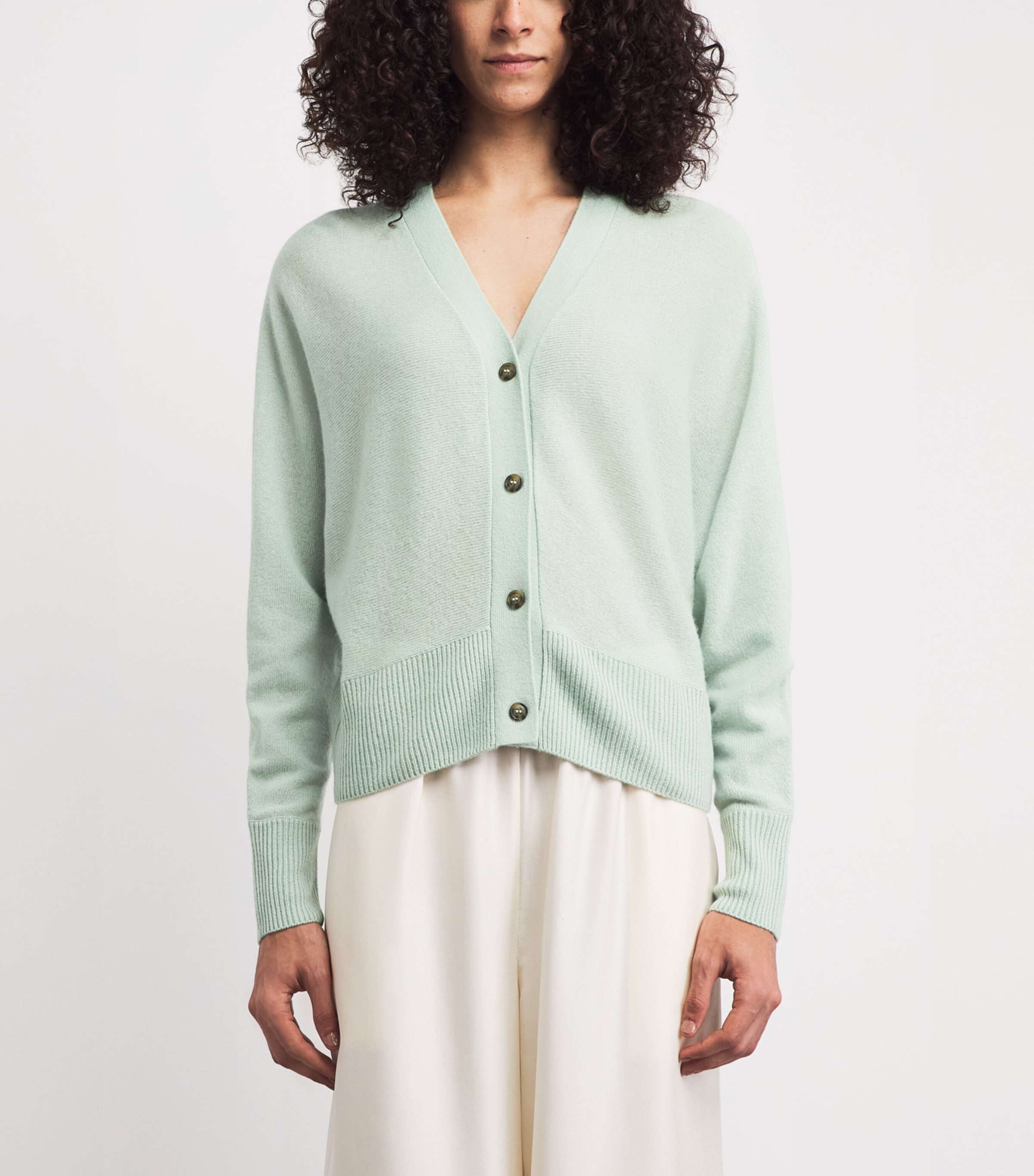 Le Kasha Womens Cashmere Lyss Scarf Cardigan Lagoon Image 4