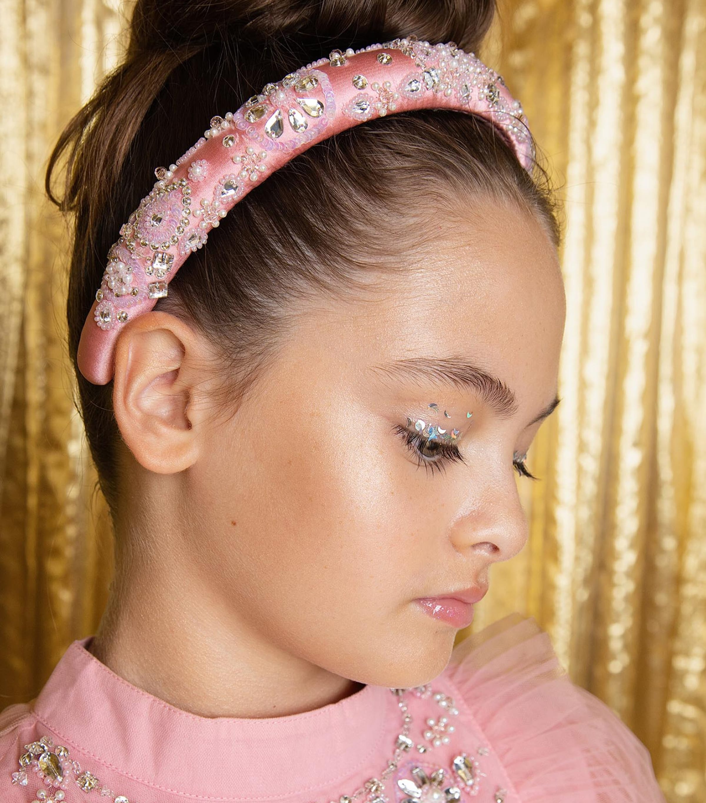 Embellished Almas Headband PEACH BLUSH Image 5