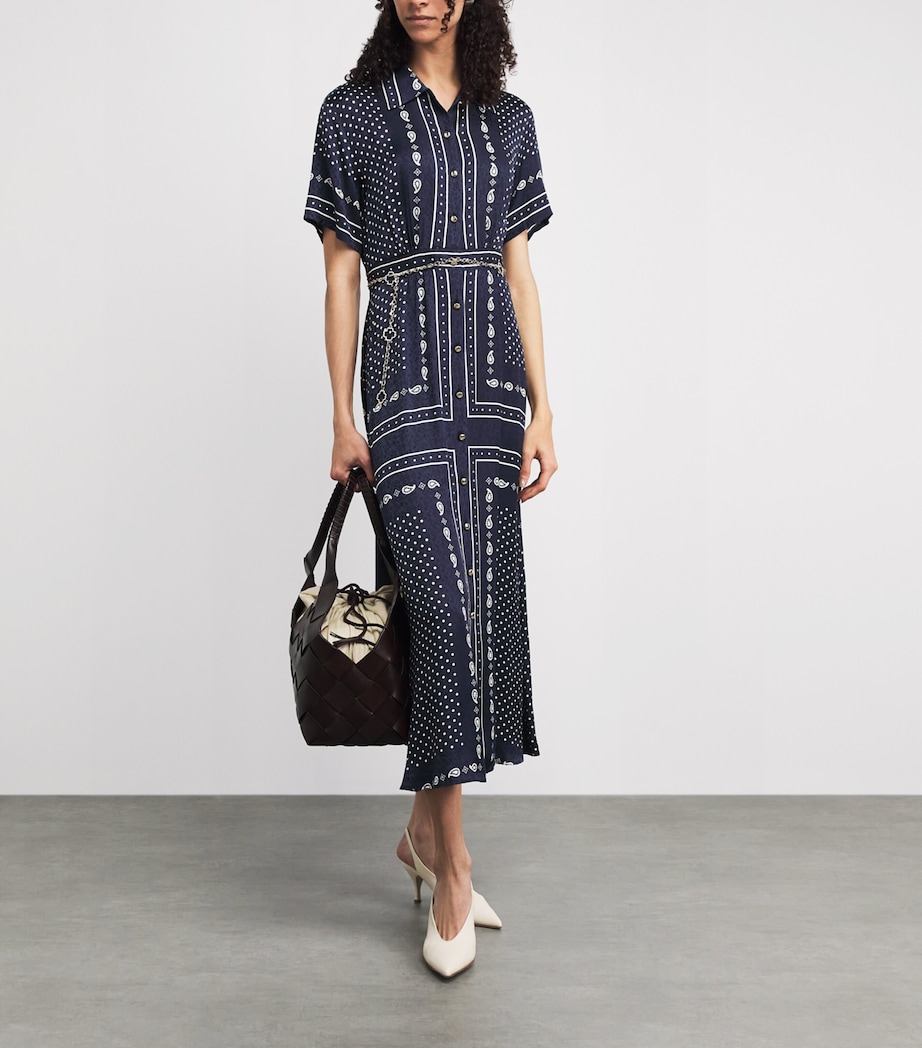 Printed Midi Dress NAVY POLKA DOT Image 2