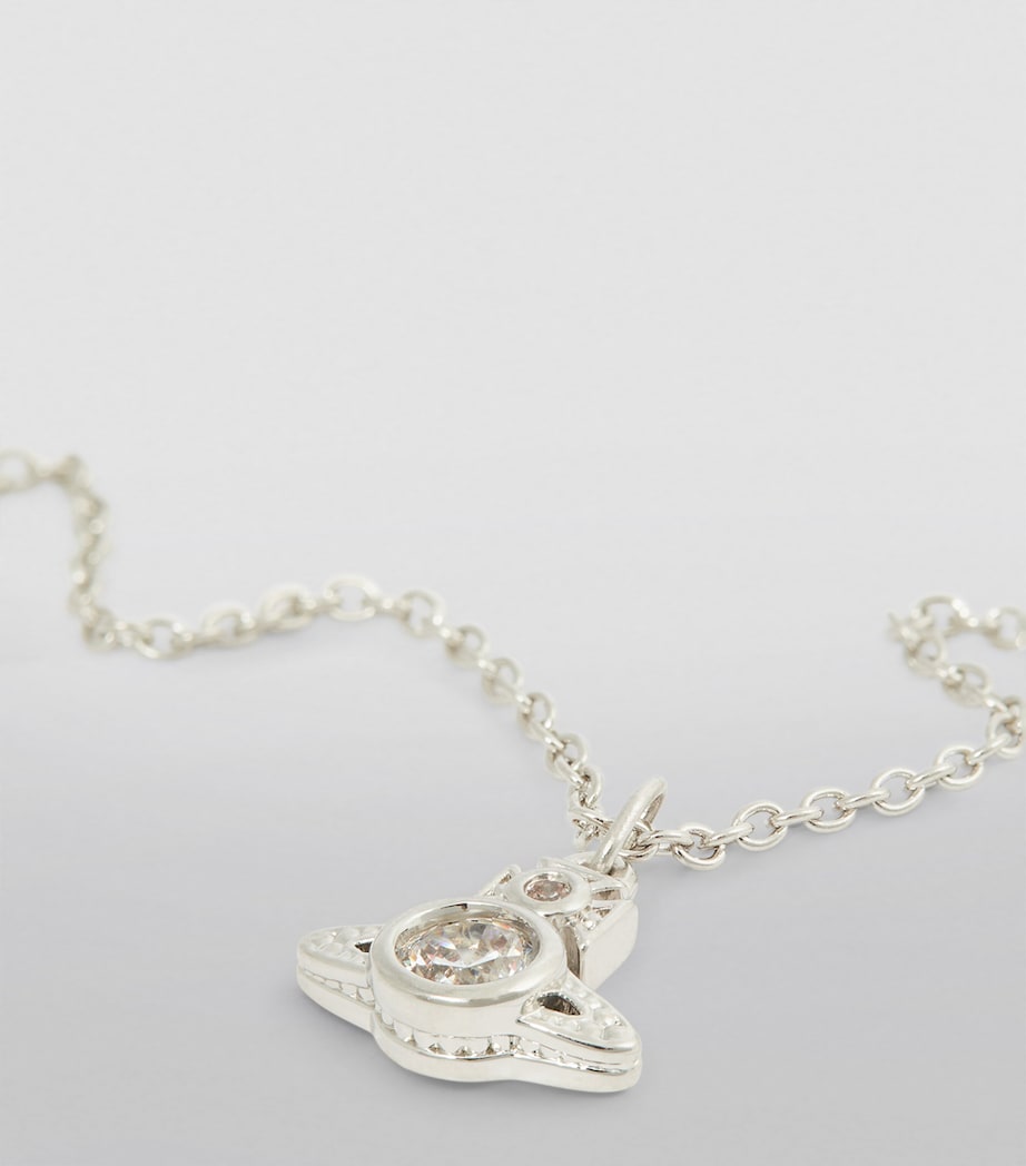 London Orb Necklace P102 PLATINUM/WHITE Image 5