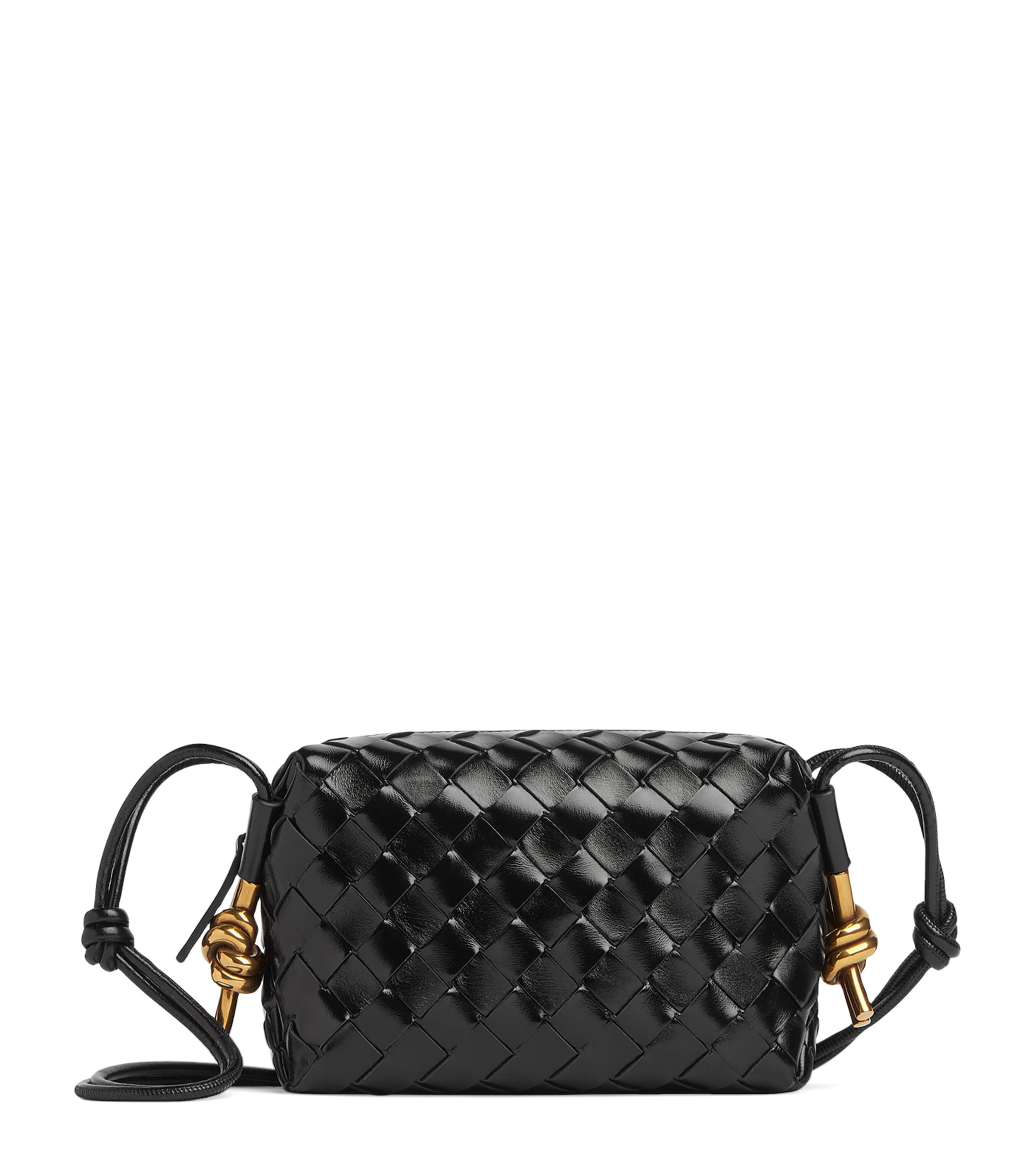 Bottega Veneta Mini Loop Metal Knots In Black