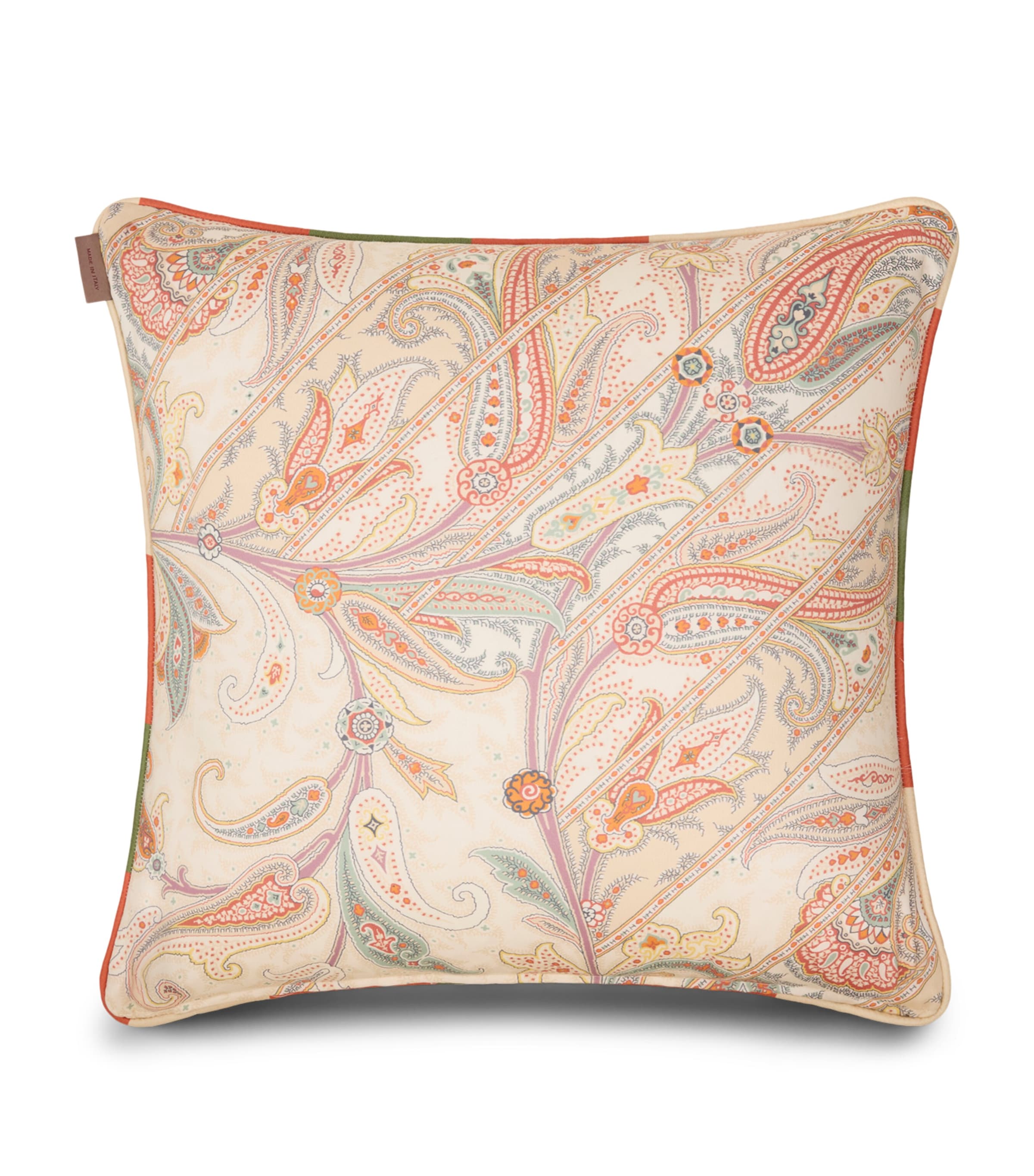 Etro Cotton Satin Yaara Cushion (45cm x 45cm) Print On Beige Base Image 2