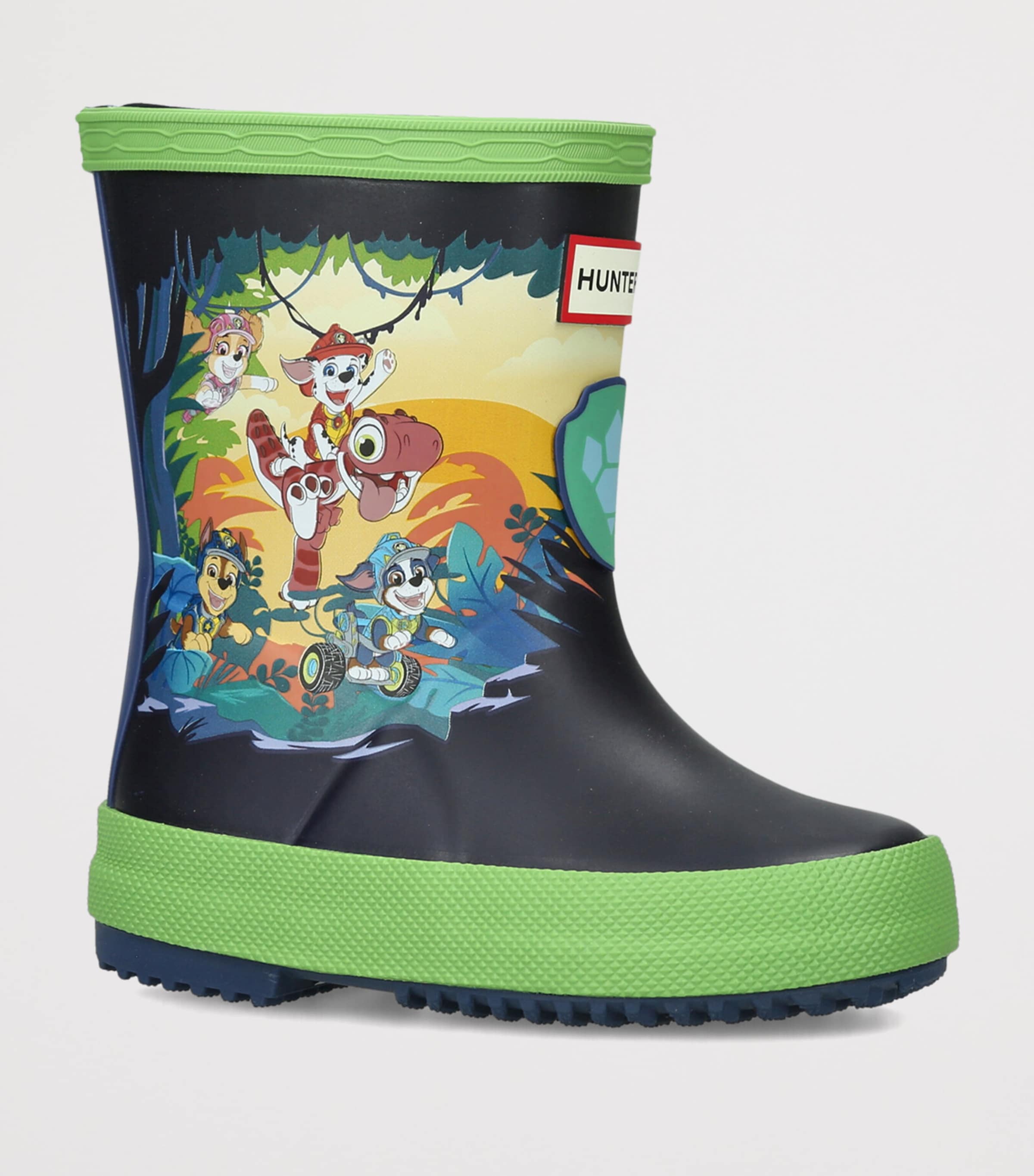 Hunter Kids x Paw Patrol Dino Wellington Boots Black/comb Image 2