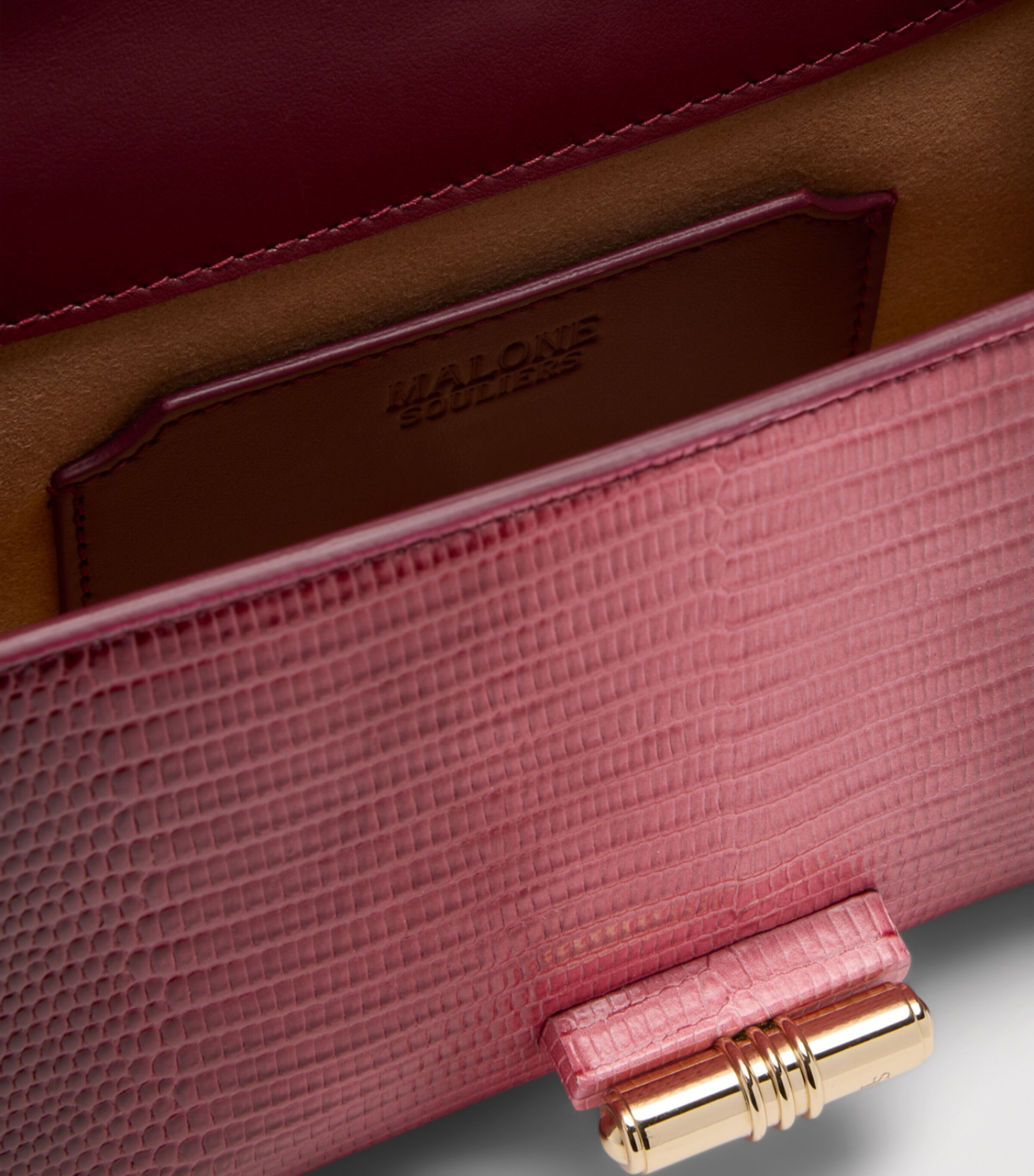 Malone Souliers Small Gradient Leather May Top-Handle Bag Rosewood Image 5