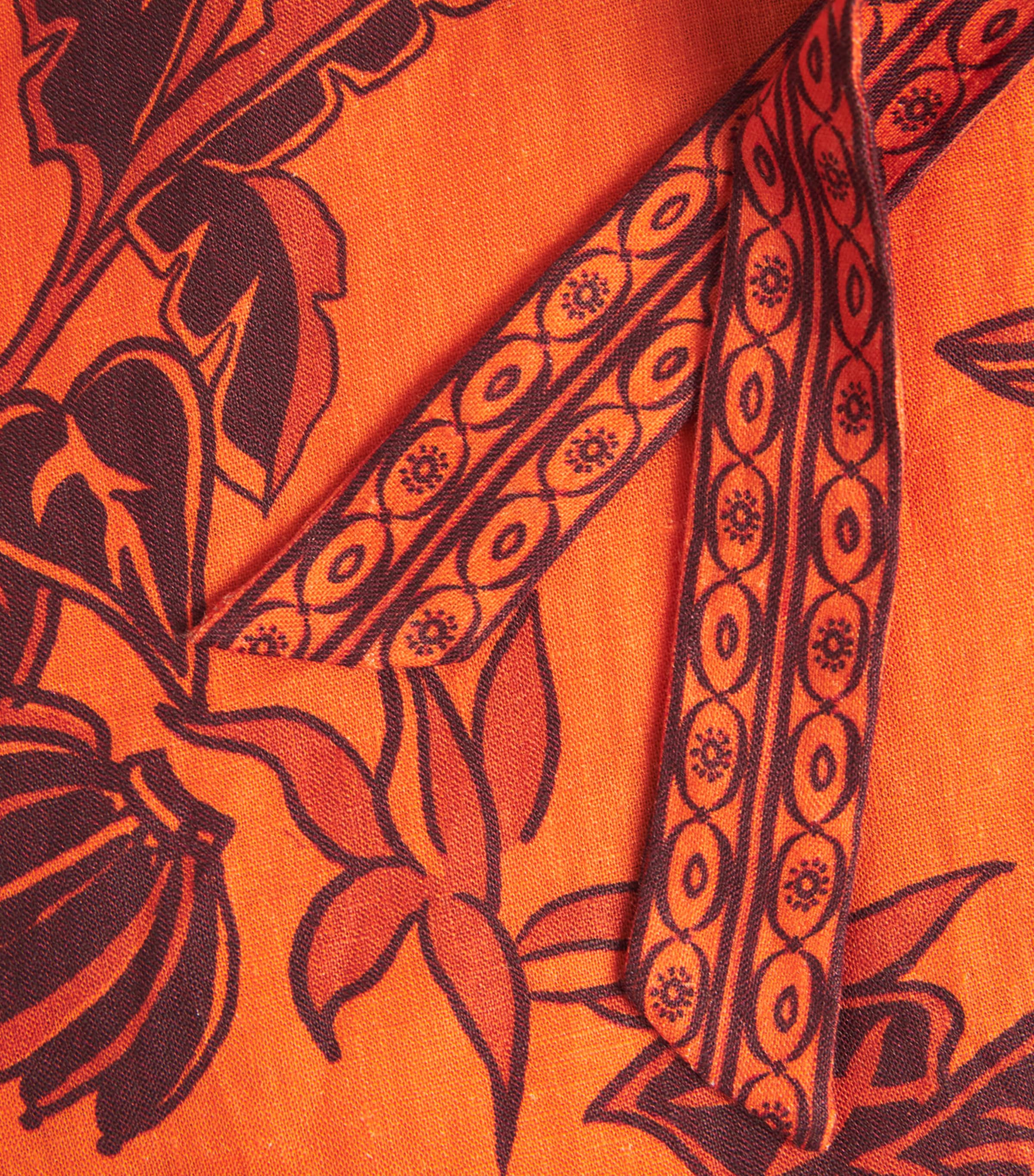 ALEMAIS Womens Linen Boathouse Shift Dress Orange Image 6