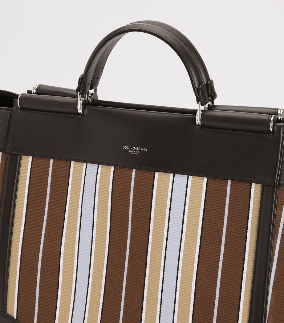 Dolce&Gabbana Striped Sicily Tote Bag Multicolor Mar Image 4