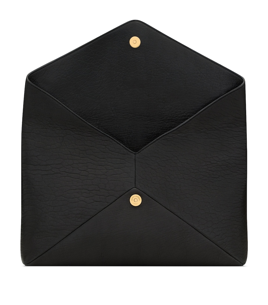 Saint Laurent Leather Cassandre Envelope Pouch Image 5