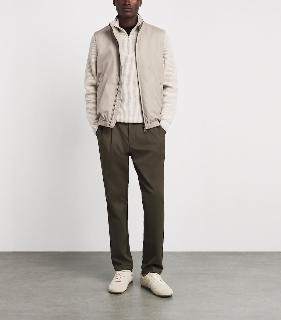 Canali Mens High-Neck Gilet Grey Image 2