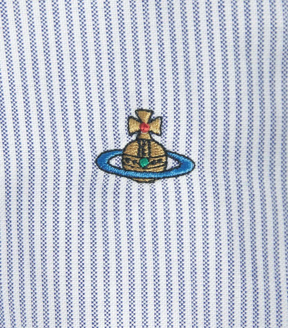Vivienne Westwood Mens Organic Cotton Two-Button Krall Shirt Ink Stripe Image 6