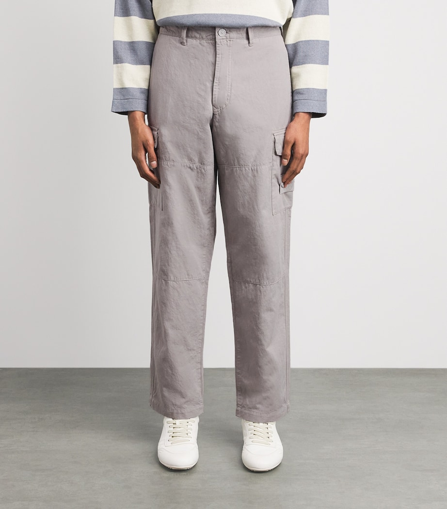 Stone Island Mens Cotton-Canvas All-Weather Ghost Trousers Image 4
