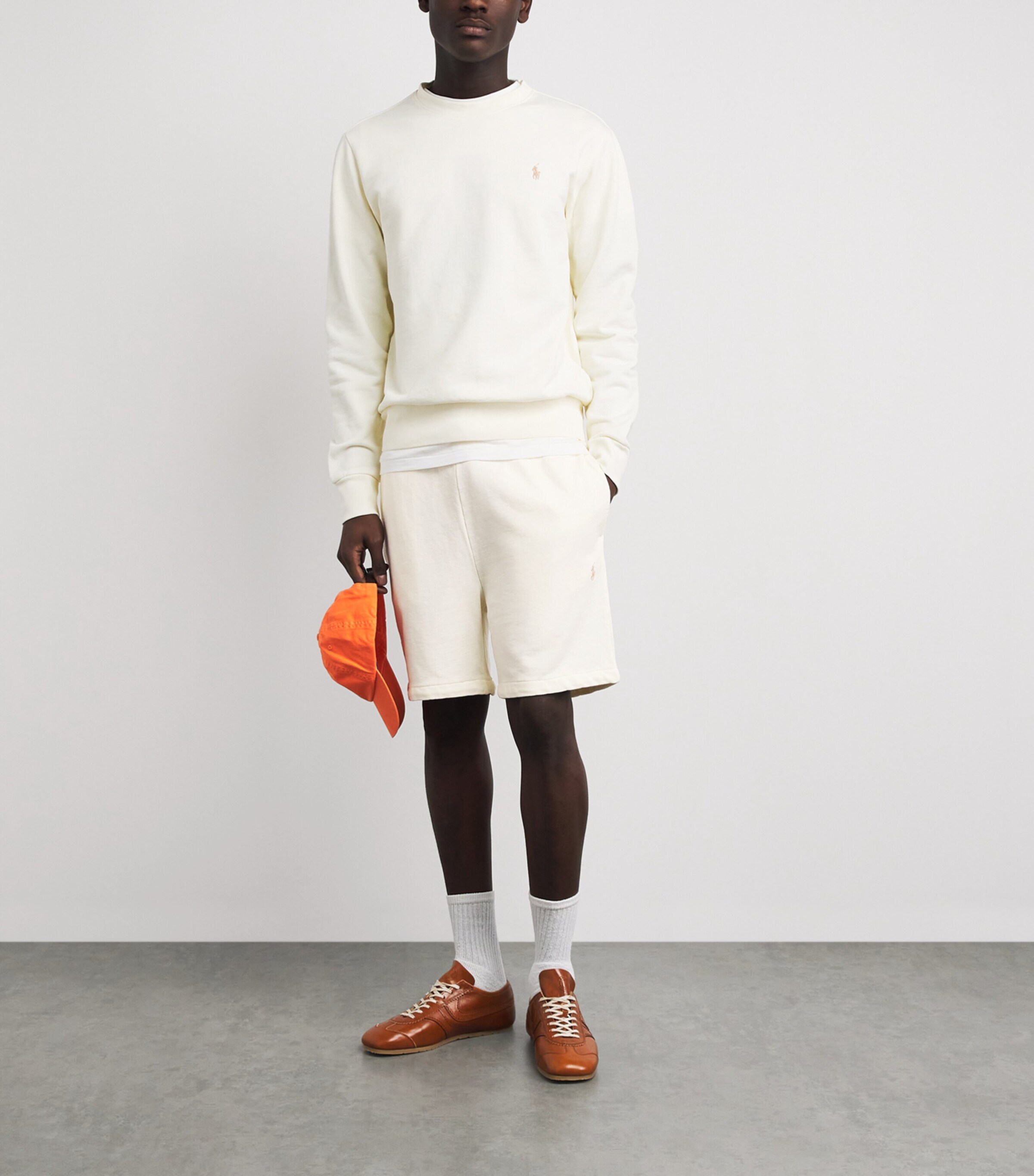 Polo Ralph Lauren Mens Cotton Terry Shorts Clubhouse Cream Image 2