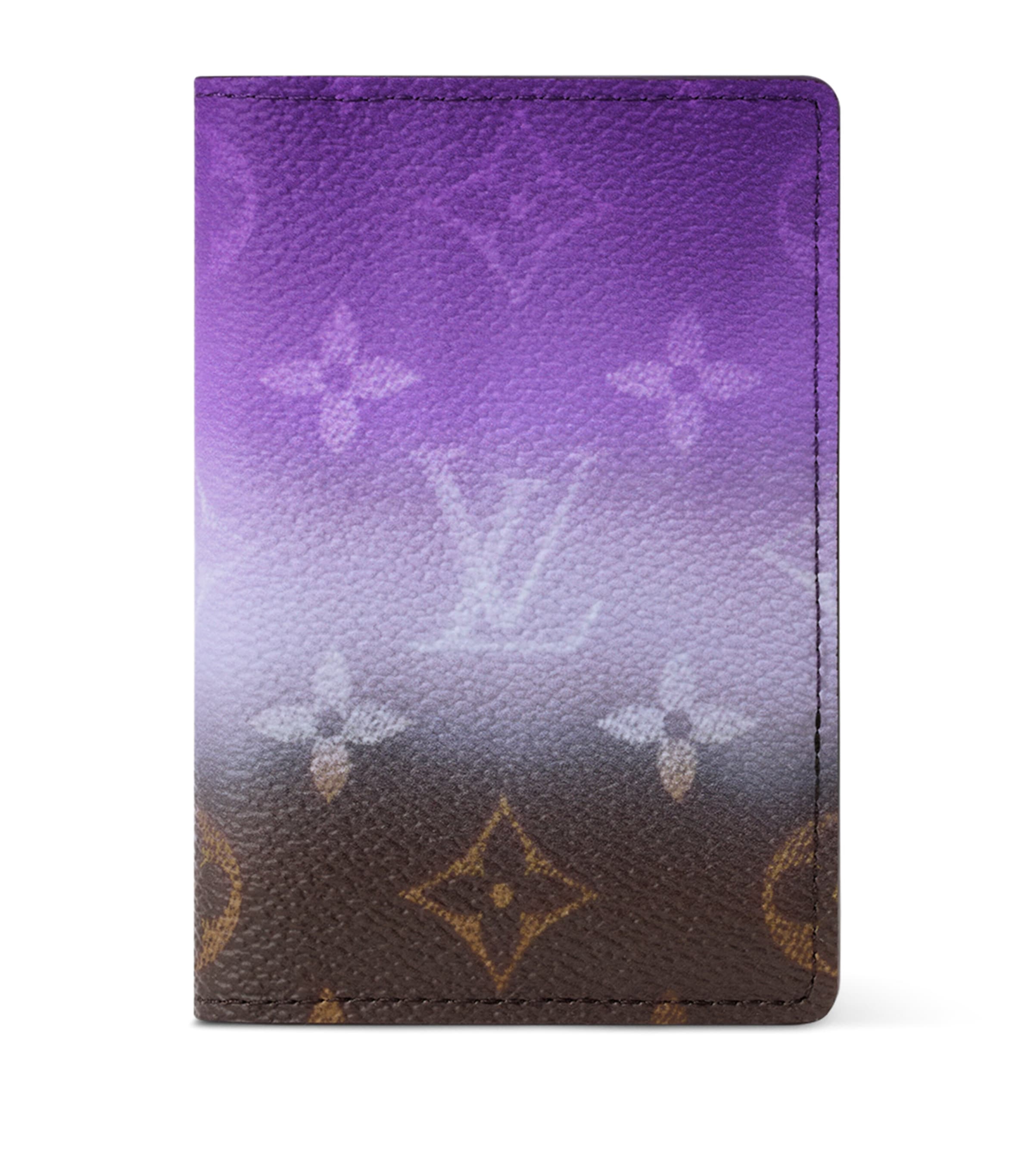 LOUIS VUITTON Leather Gradient LV Card Holder Purple Monogram Image 1