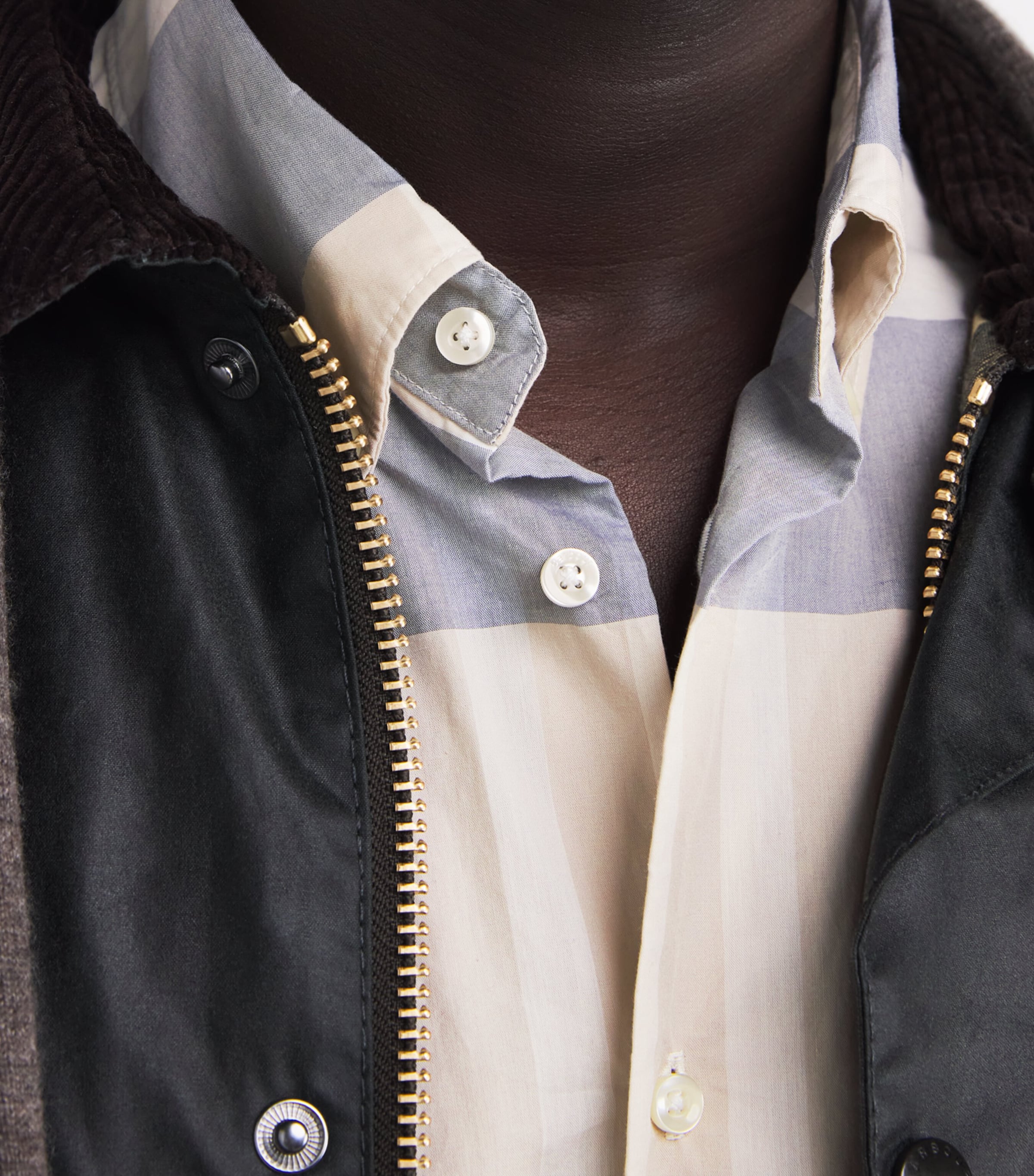 Cotton Harris Tailored Shirt OBAN MIST TARTANTN41 Image 6