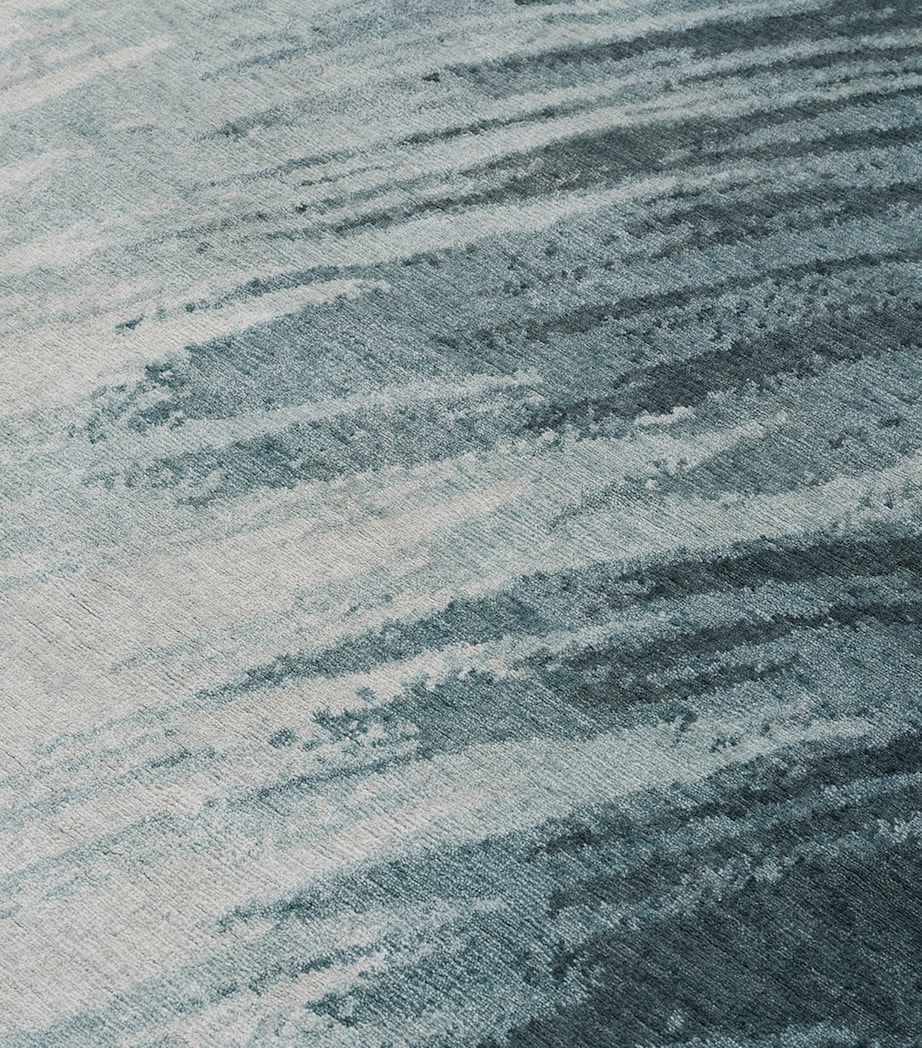 x David Rockwell Wool-Bamboo Silk Splash Sea Rug (2.74m x 1.83m) BLUE Image 2