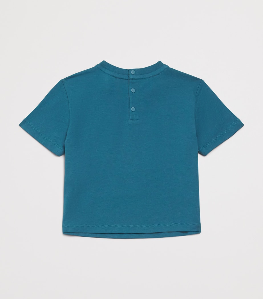 Cotton Beach Print T-Shirt (6-36 Months) MALLARD BLUE Image 2