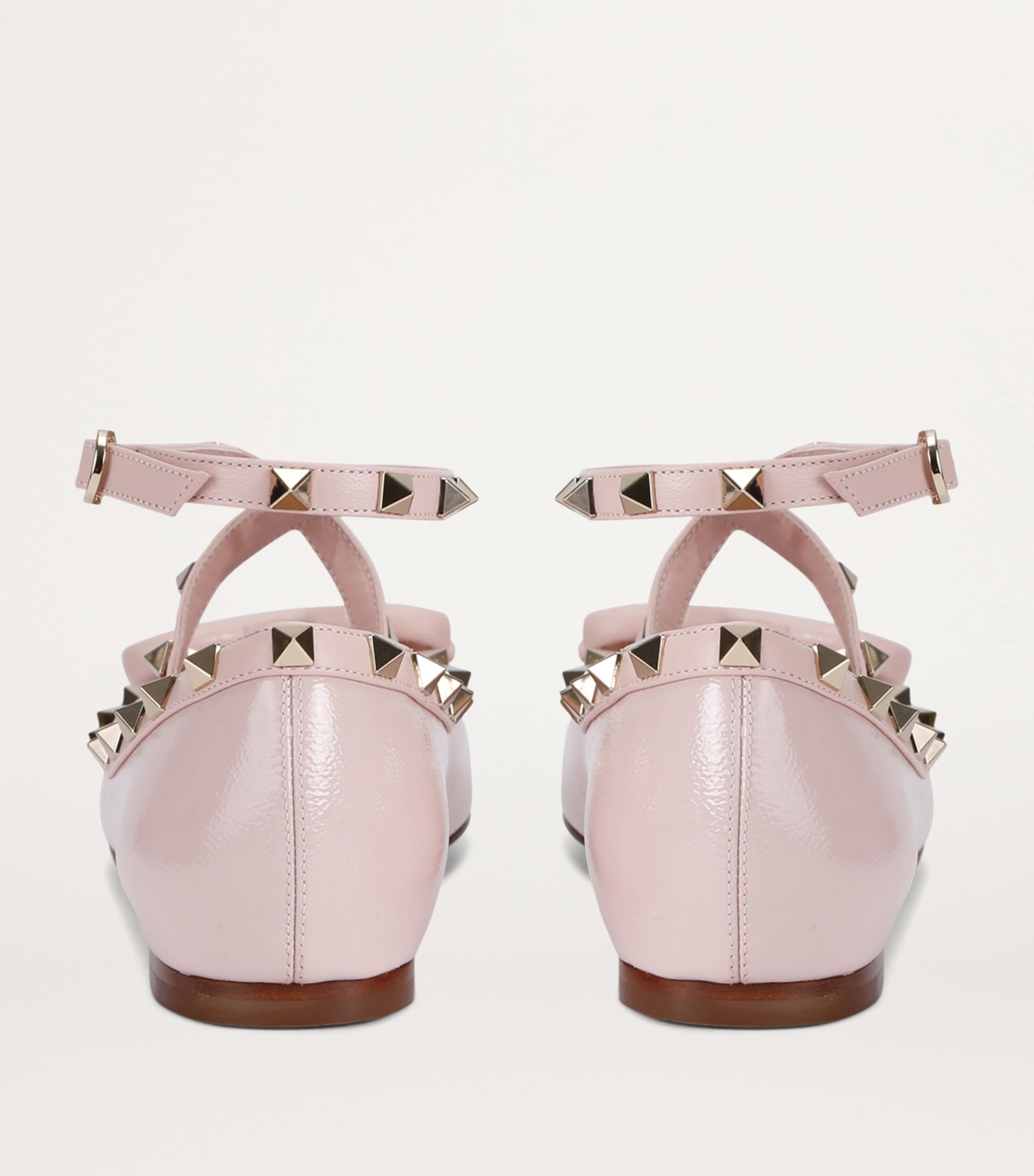 Leather Rockstud Ballet Flats BLUSH Image 2