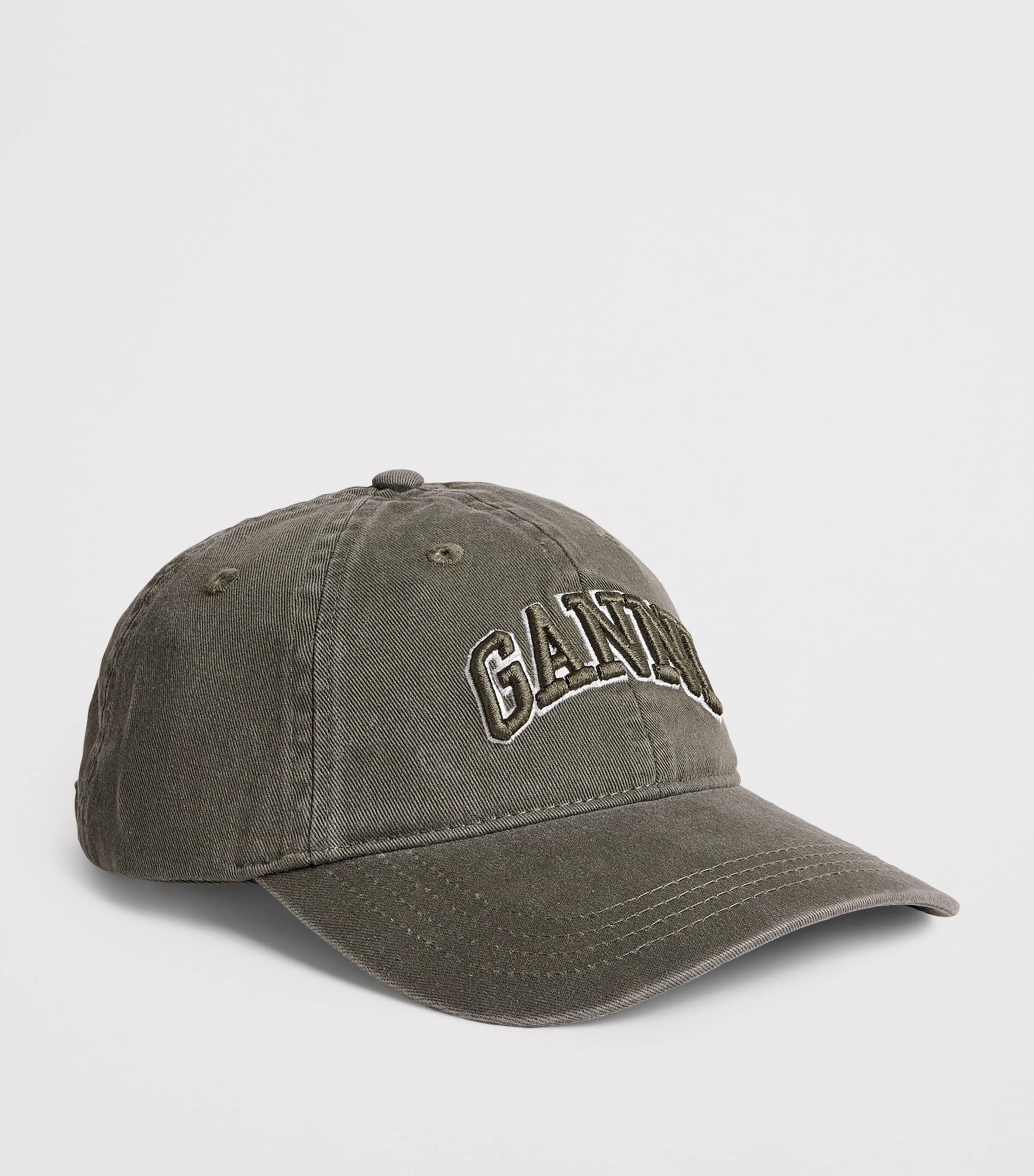 GANNI Organic Canvas Baseball Cap Kalamata Image 2