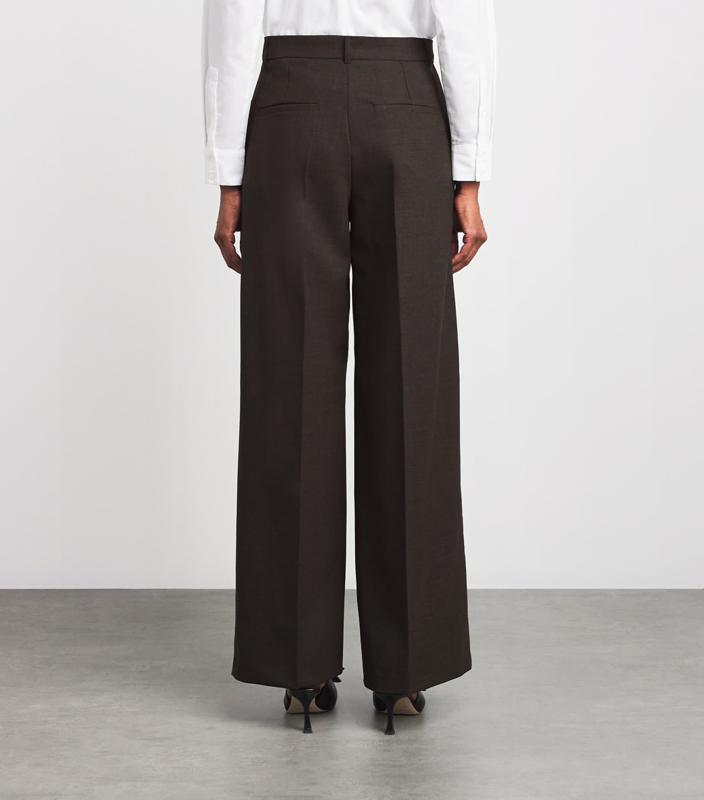 Tailored Straight Leg Trousers BLACKBOARD Image 4