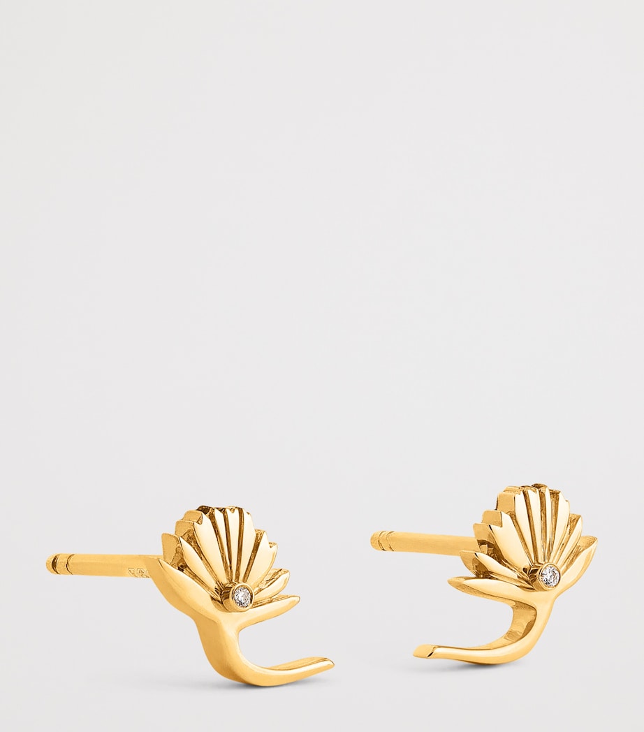 Yellow Gold and Diamond Psychedeliah Stud Earrings YELLOW GOLD Image 3