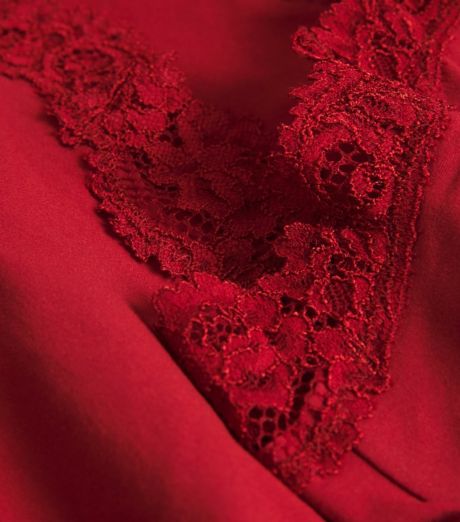 Fits Everybody Lace-Trim Cami and Shorts Set BRICK Image 4