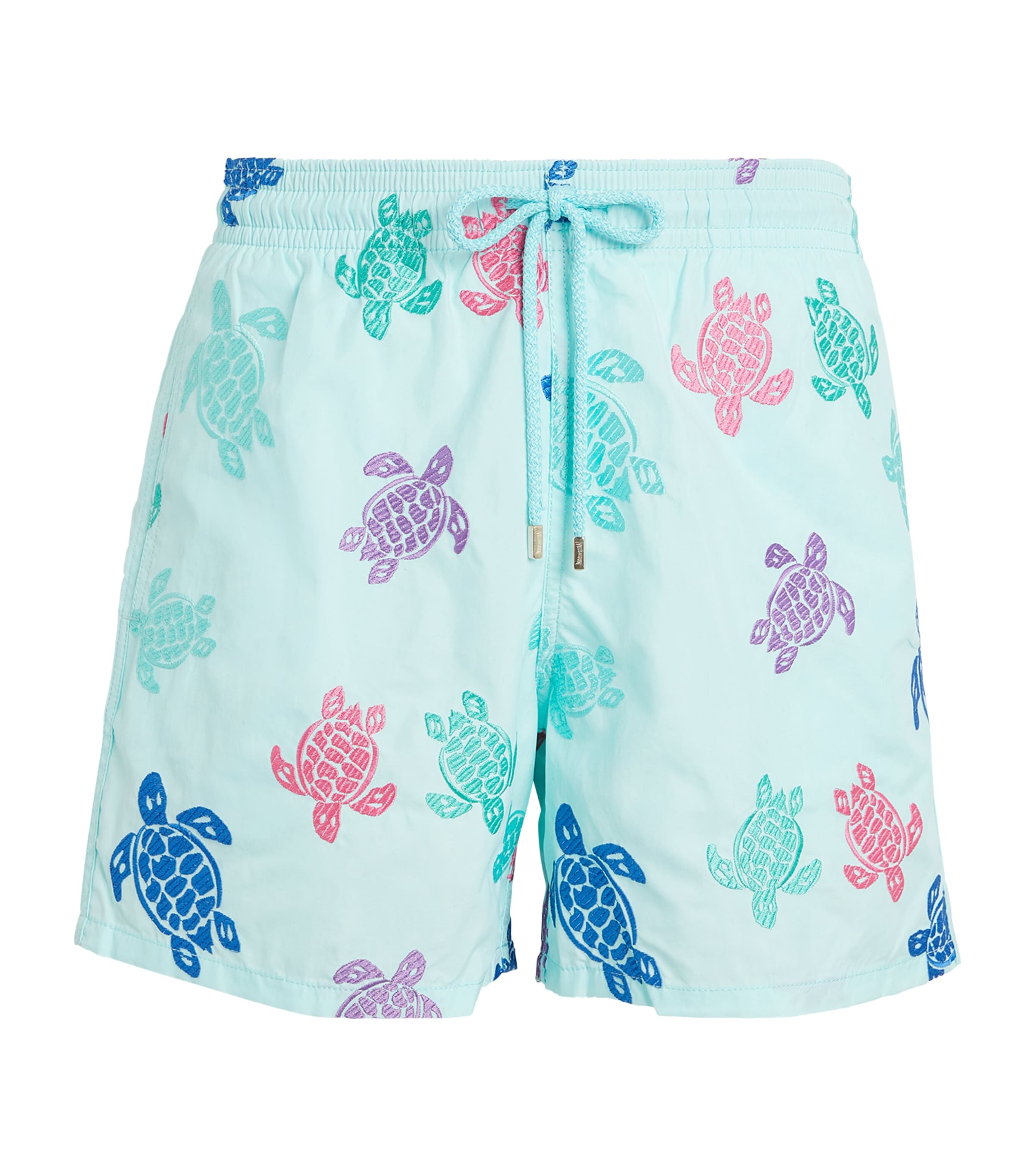 Shop Vilebrequin Turtle Print Mistral Swim Shorts In Blue