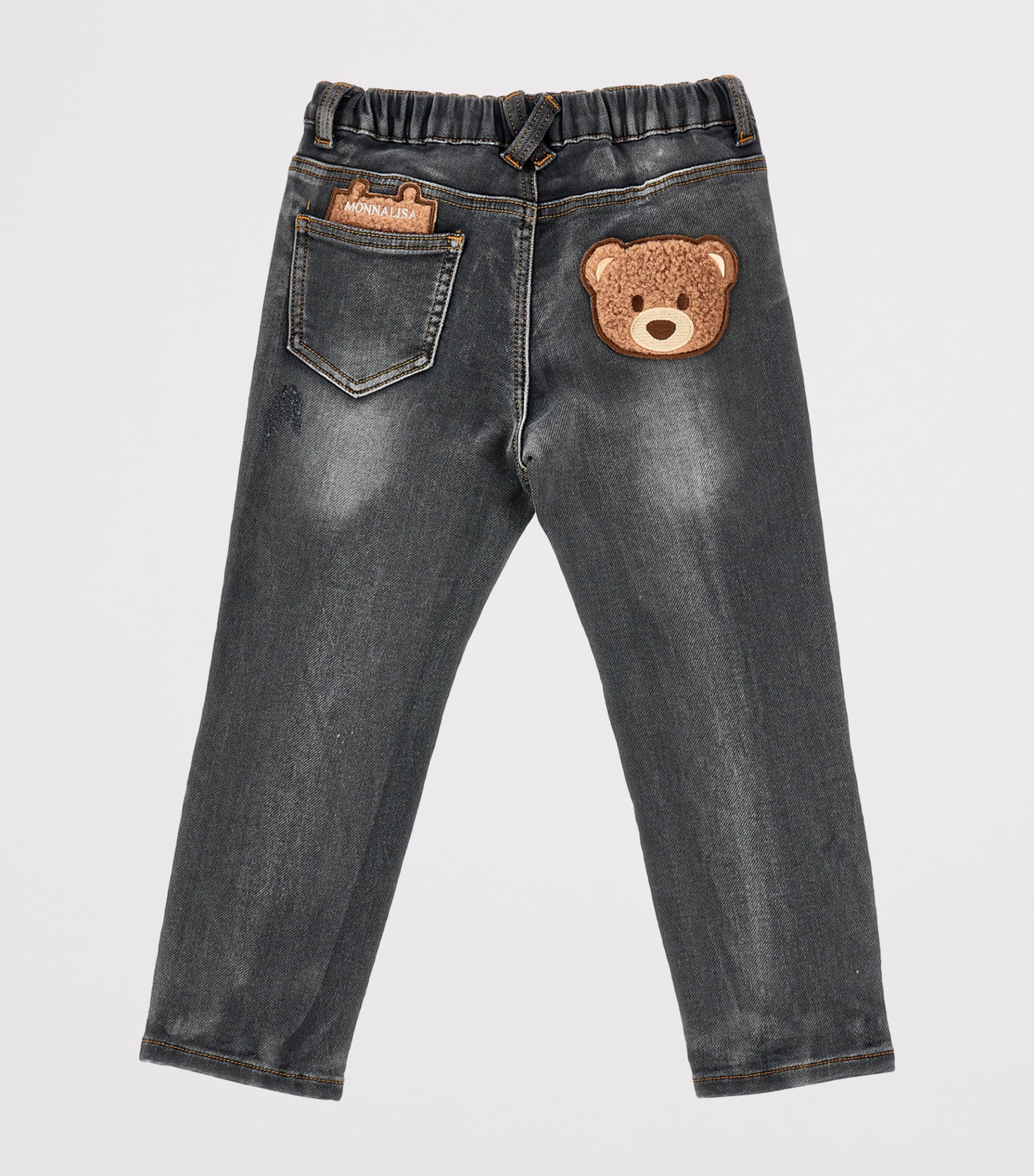 Teddy Bear Jeans (6-24 Months) GREY DENIM+TORTORA Image 2