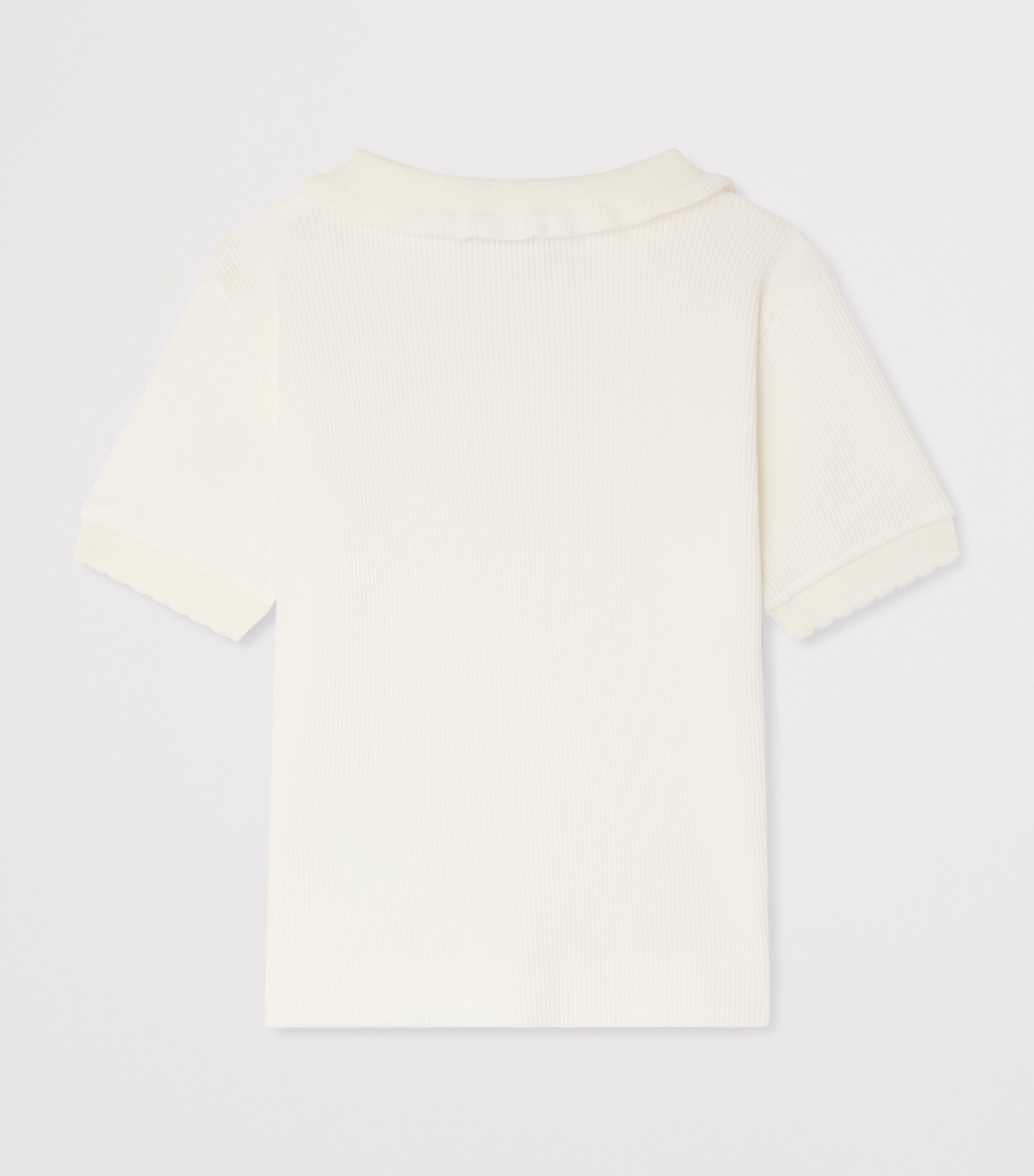 Bonpoint Cotton Embroidered Polo Shirt (6-18 Months) Upb Blanc Lait Image 2