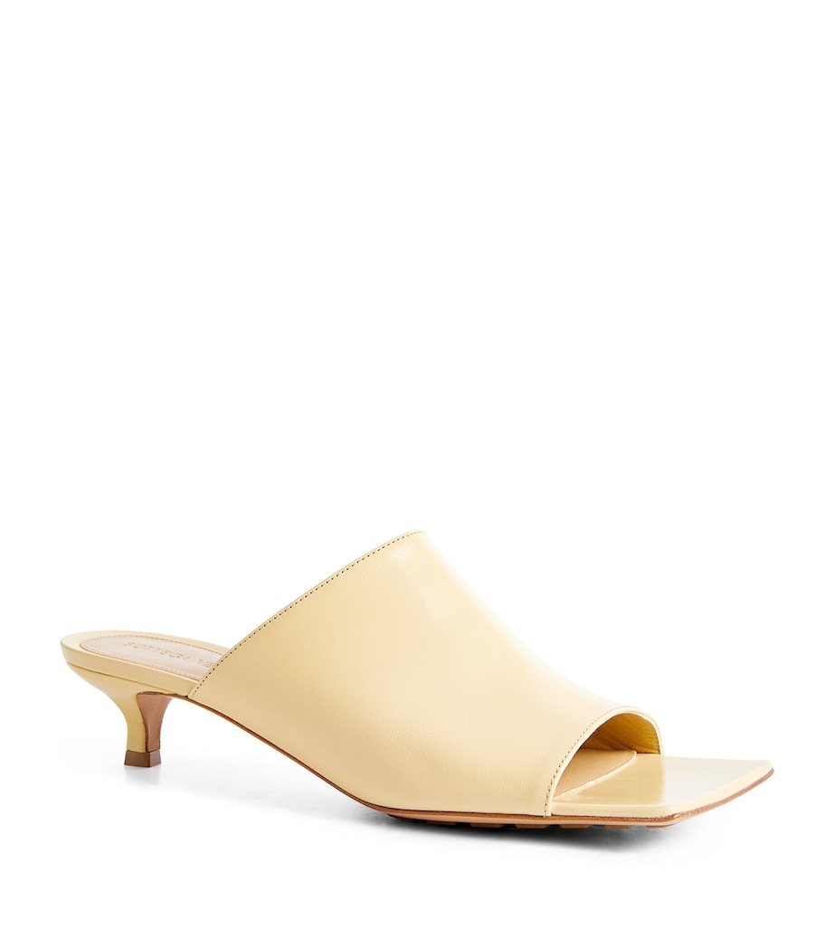Leather Stretch Mules 40 MOON BEAM Image 5