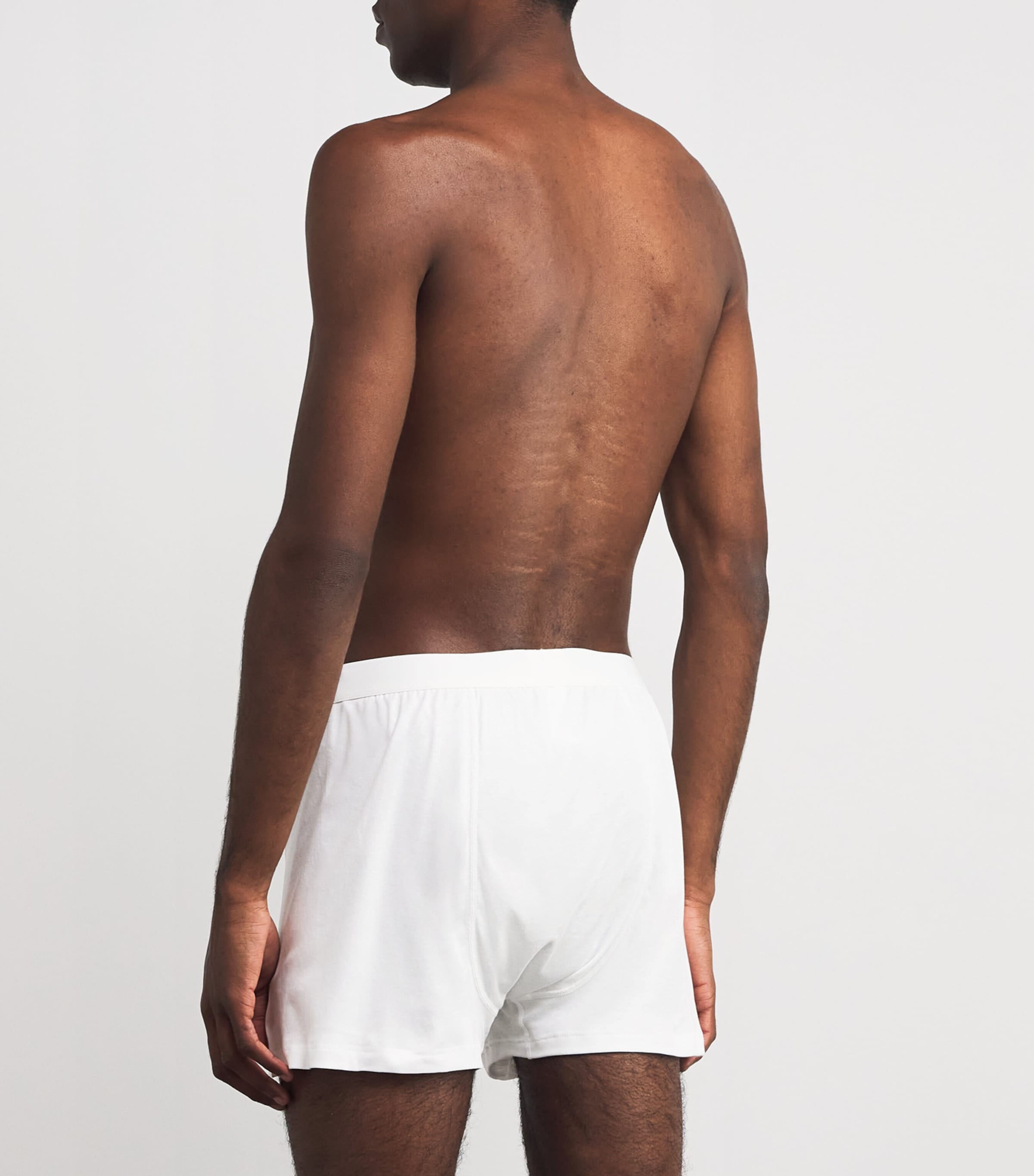 Sea Island Cotton Boxer Shorts WHITE Image 3