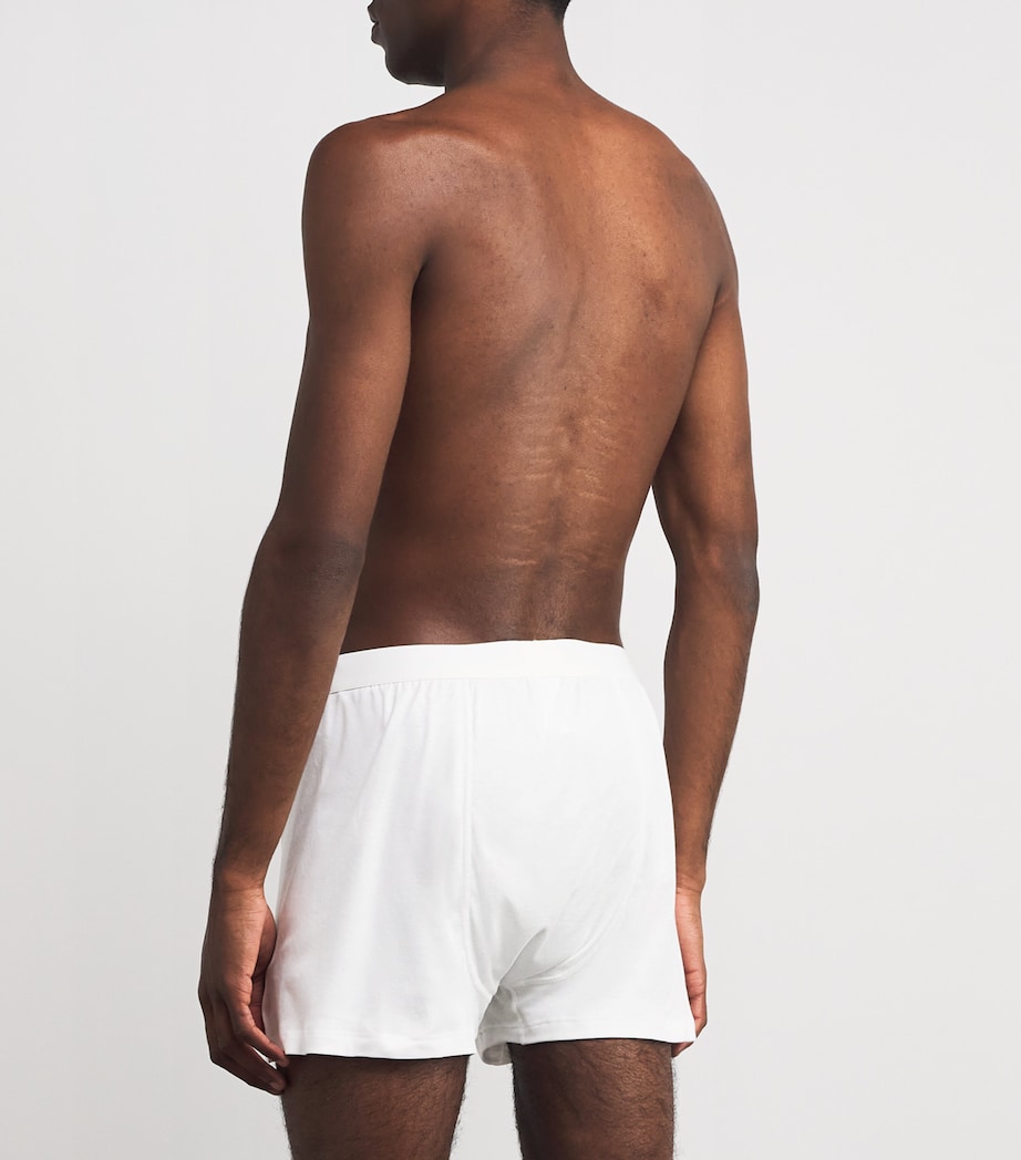 Sea Island Cotton Boxer Shorts WHITE Image 3