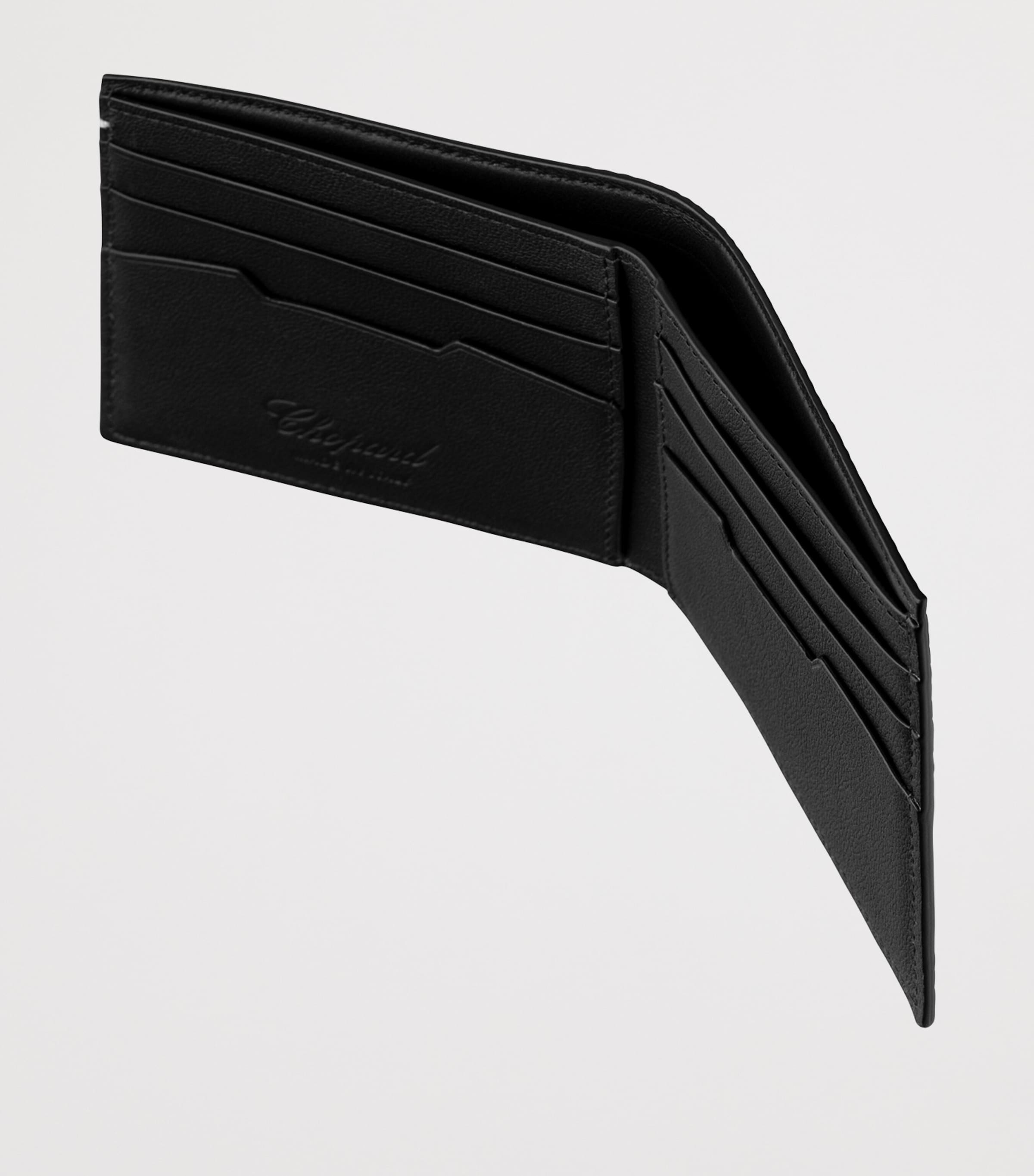 Mini Leather Racing Bifold Wallet BLACK Image 3