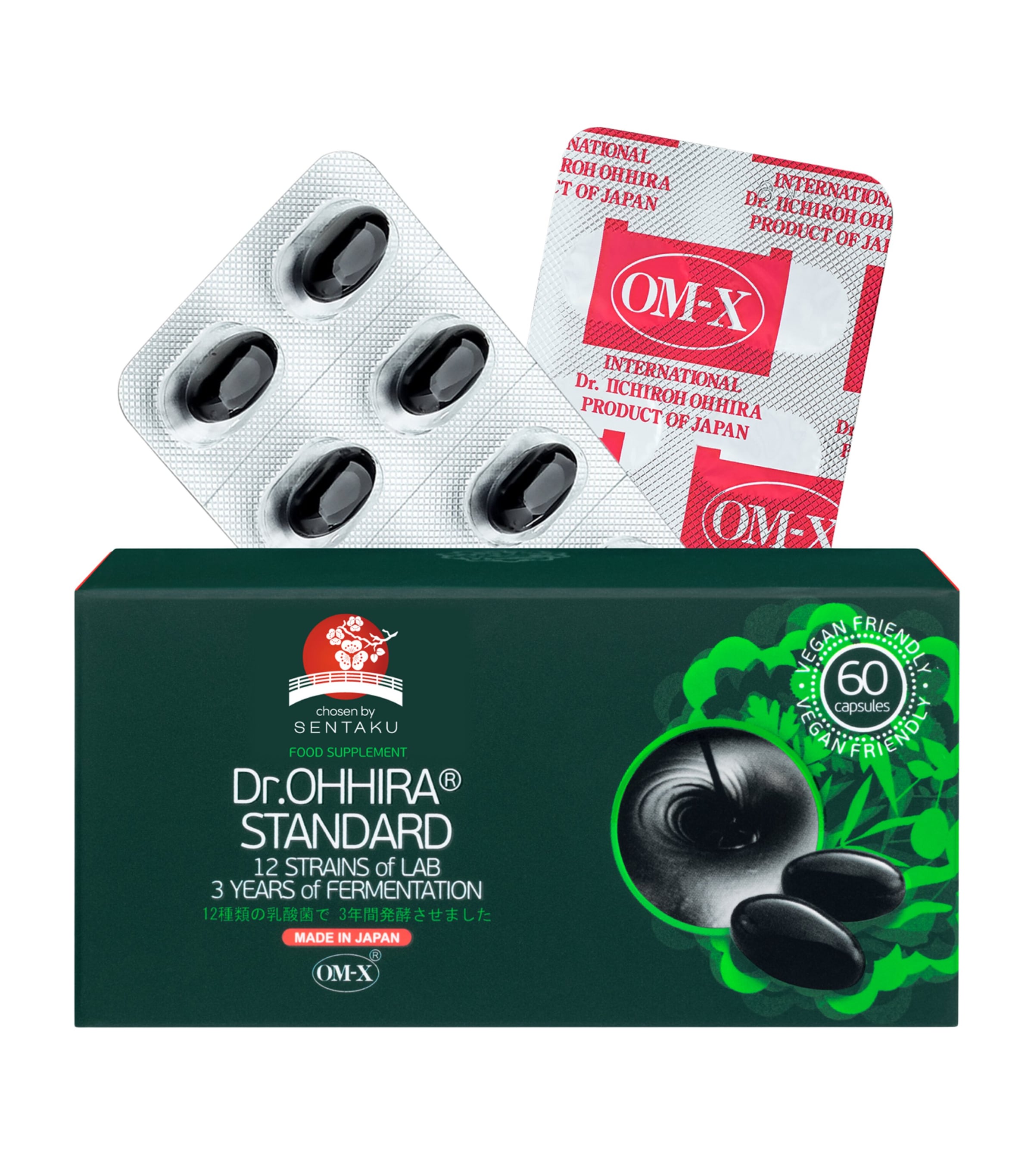 Dr.OHHIRA Dr.OHHIRA STANDARD 12 strains of LAB 3 years of fermentation Vegan (60 Capsules) Image 1