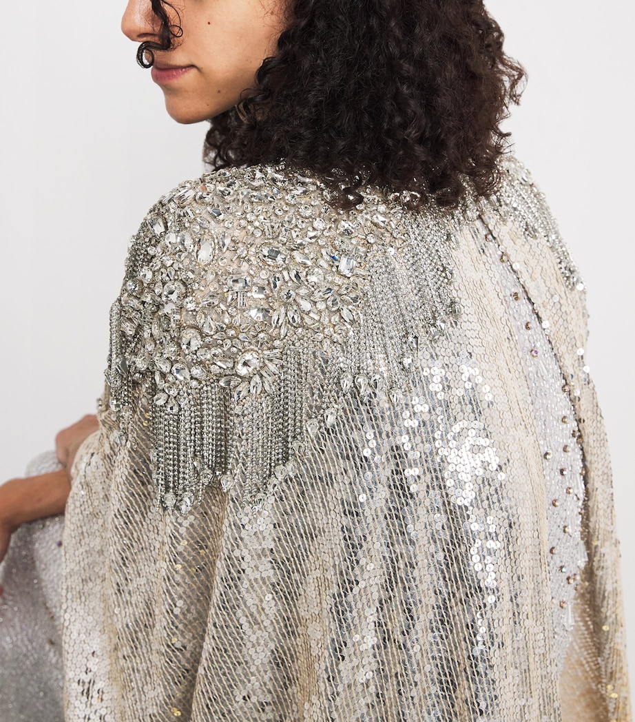 Sequin Cassia Cape Gown ILLUSION 820 Image 6