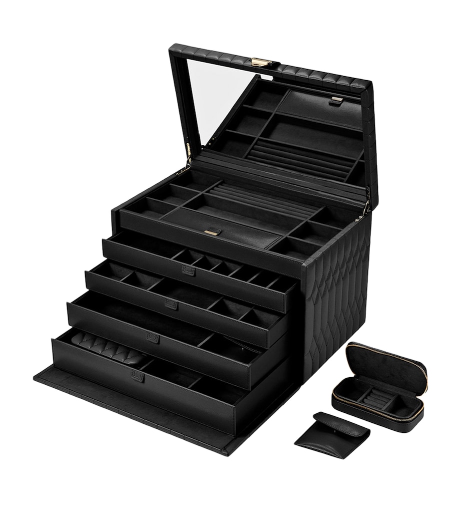 WOLF Extra-Large Lauren Jewellery Box Black Image 3