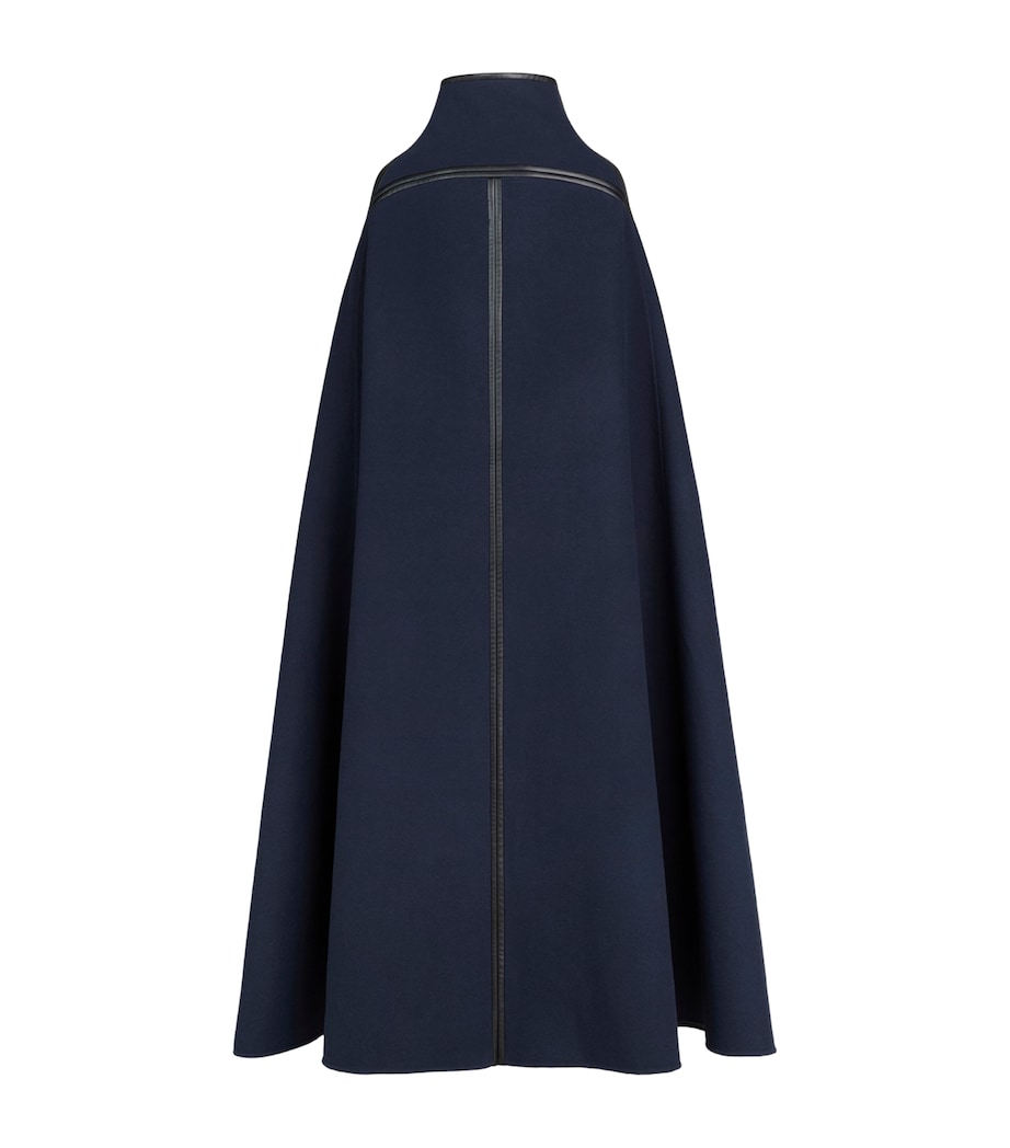 Alaïa Womens Wool Cape Marine Image 4